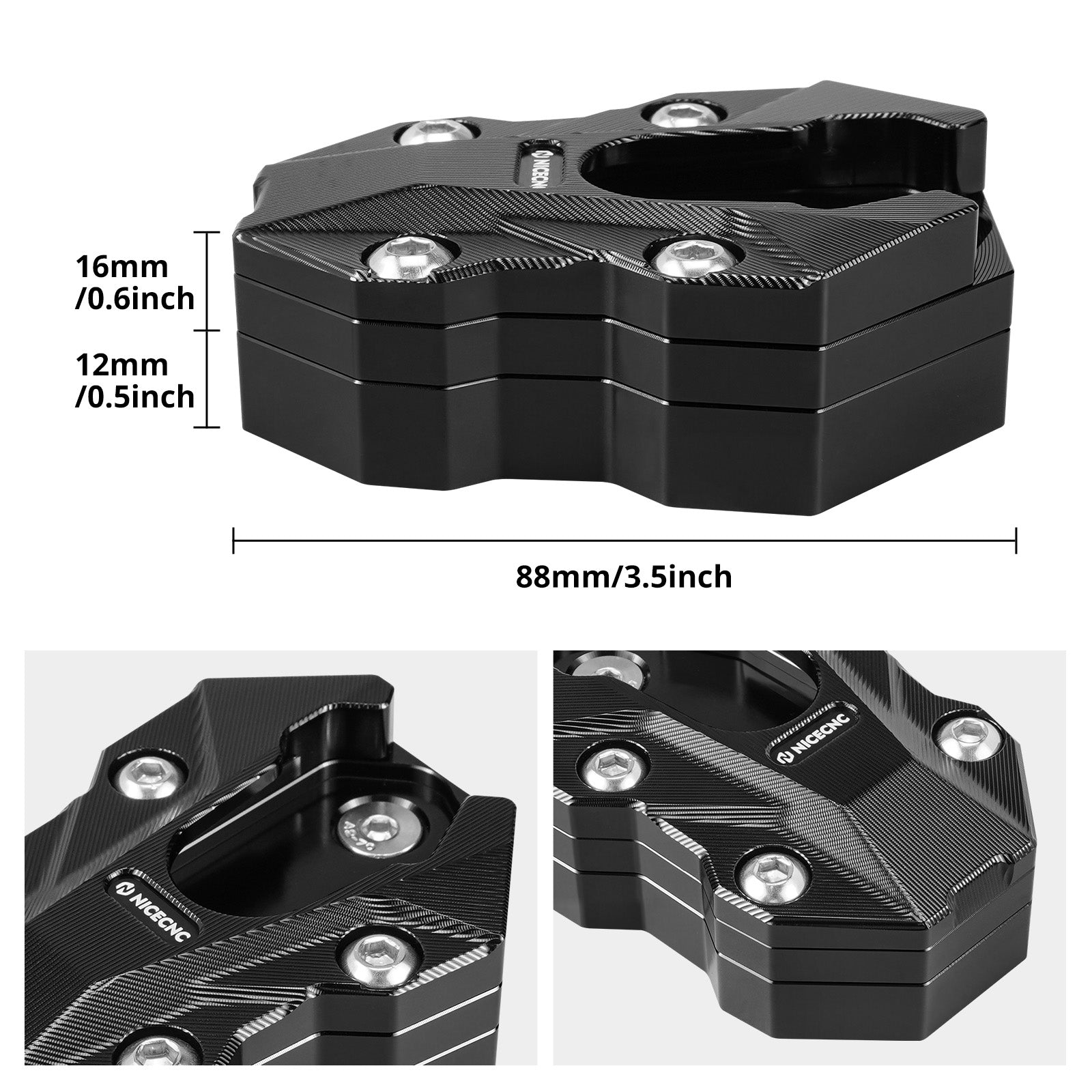 Kickstand Extension Plate For BMW R 1300 GS GSA w/Adaptive Height Adjustment Suspension