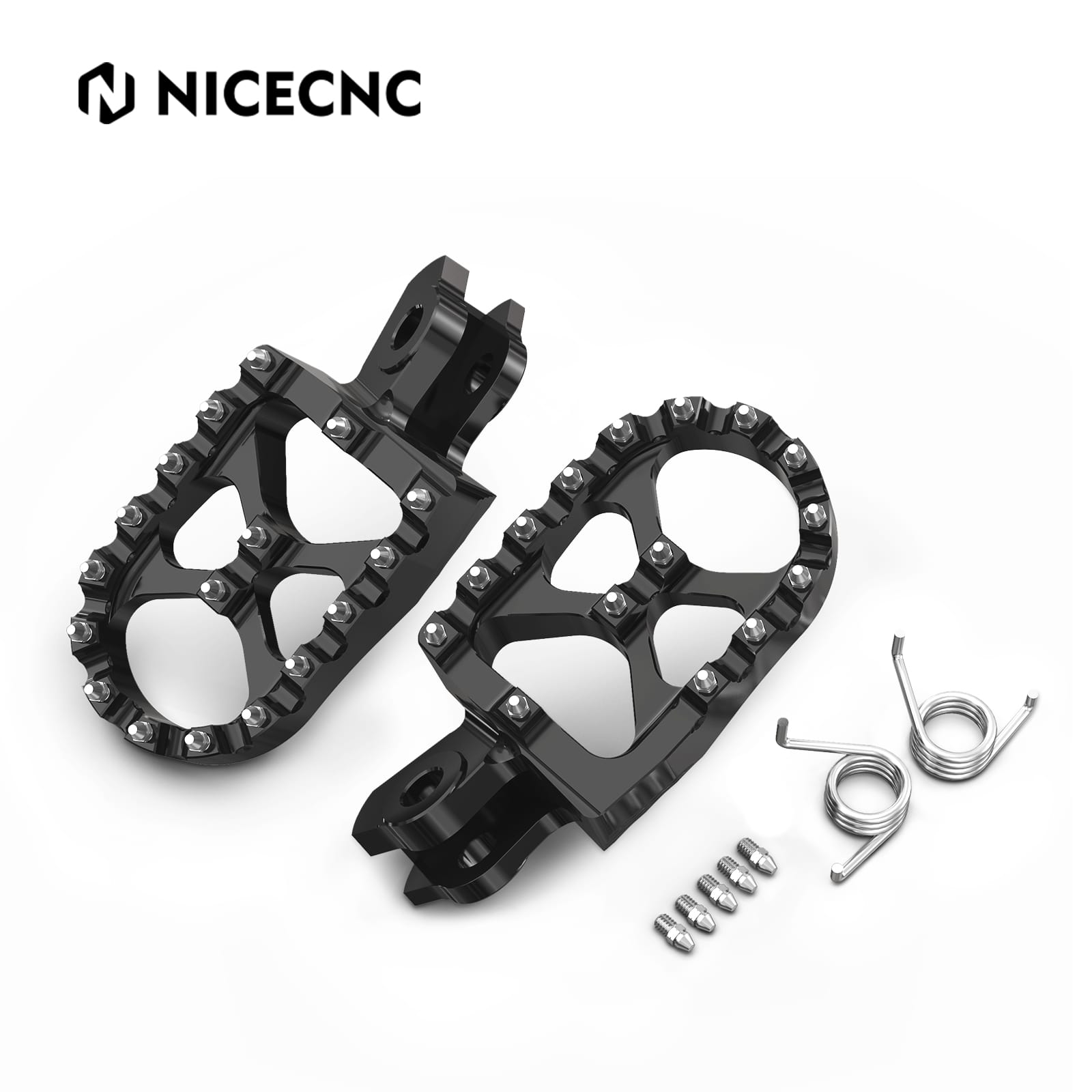 Pair Wide Billet Footpegs For Suzuki RMZ250 2010-2024 RMZ450 2008-2024