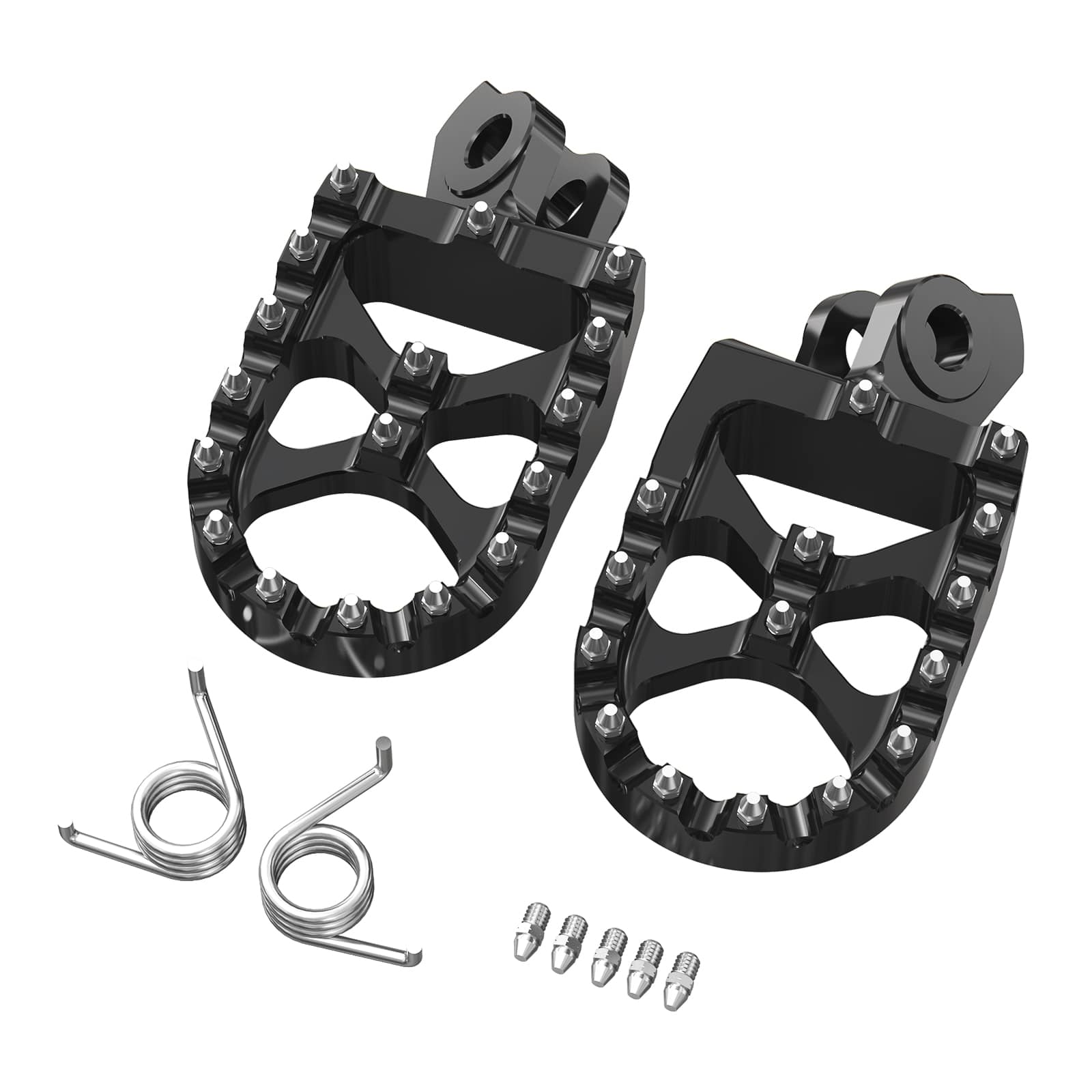 Pair Wide Billet Footpegs For Suzuki RMZ250 2010-2024 RMZ450 2008-2024