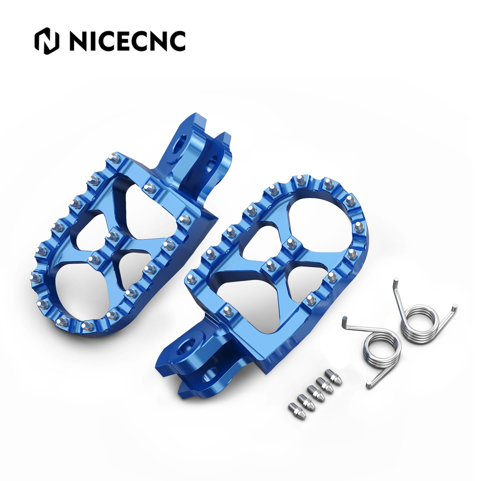 Pair Wide Billet Footpegs For Suzuki RMZ250 2010-2024 RMZ450 2008-2024