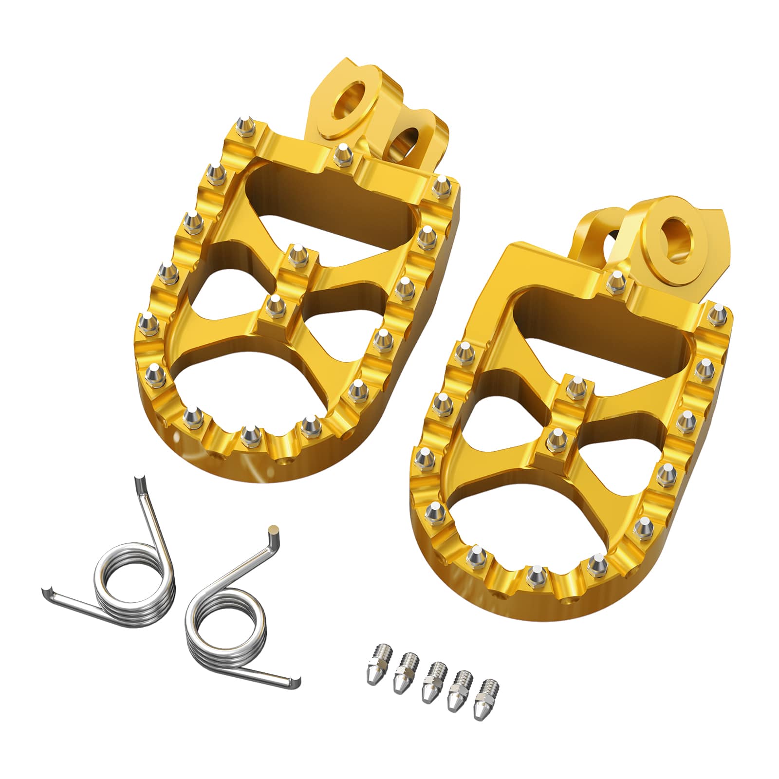 Pair Wide Billet Footpegs For Suzuki RMZ250 2010-2024 RMZ450 2008-2024