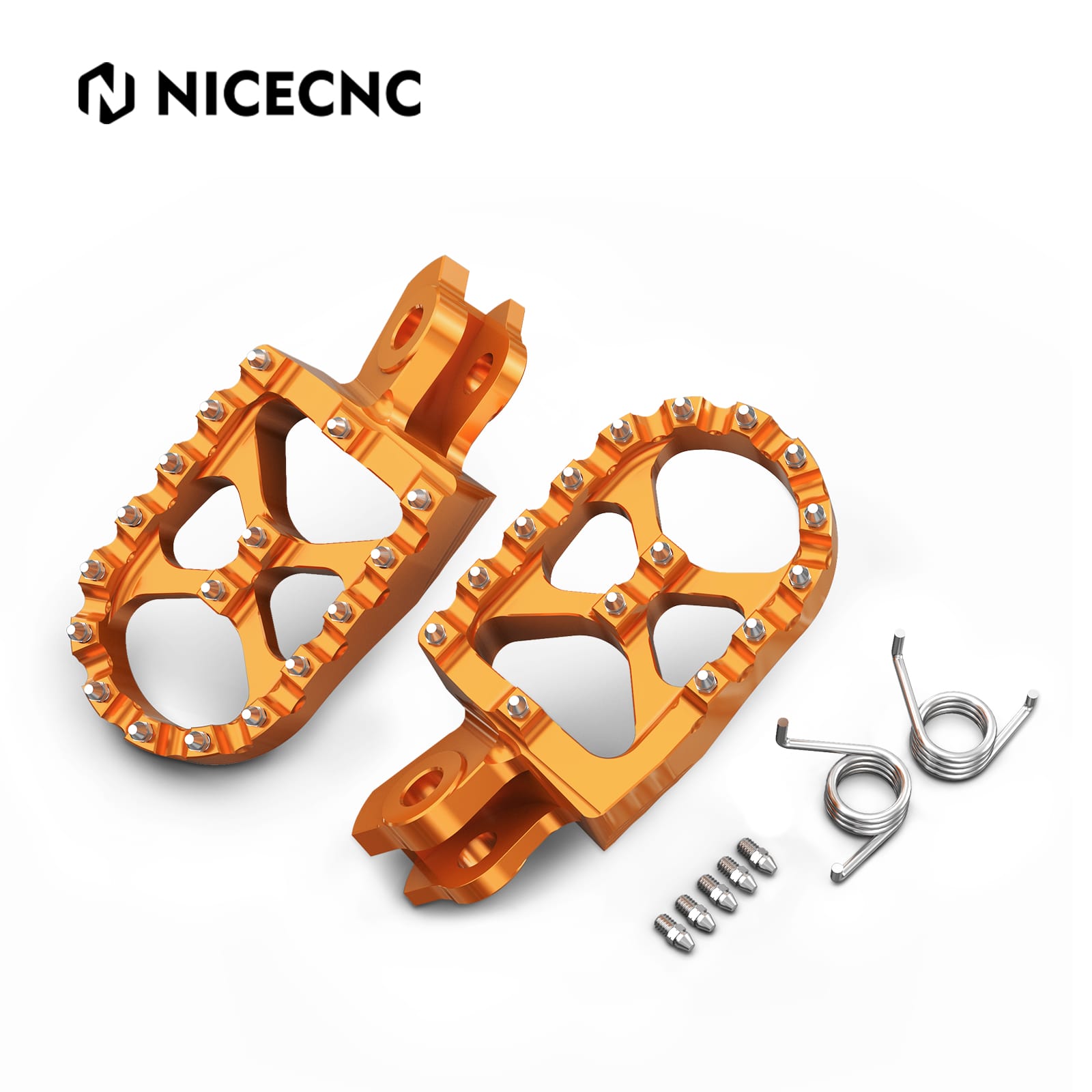 Pair Wide Billet Footpegs For Suzuki RMZ250 2010-2024 RMZ450 2008-2024