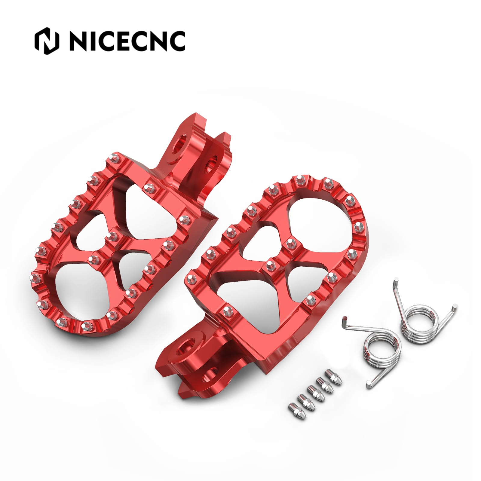 Pair Wide Billet Footpegs For Suzuki RMZ250 2010-2024 RMZ450 2008-2024