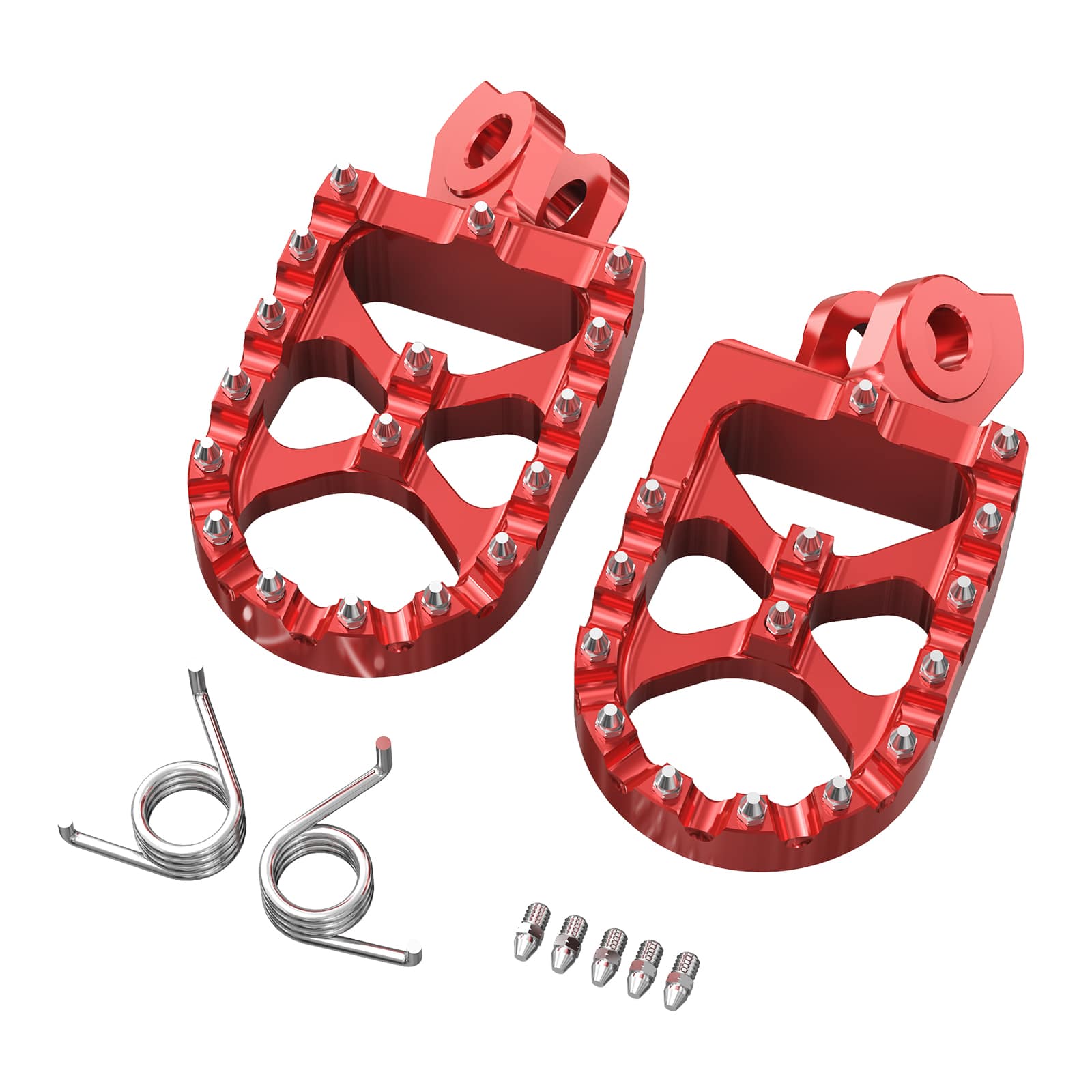 Pair Wide Billet Footpegs For Suzuki RMZ250 2010-2024 RMZ450 2008-2024