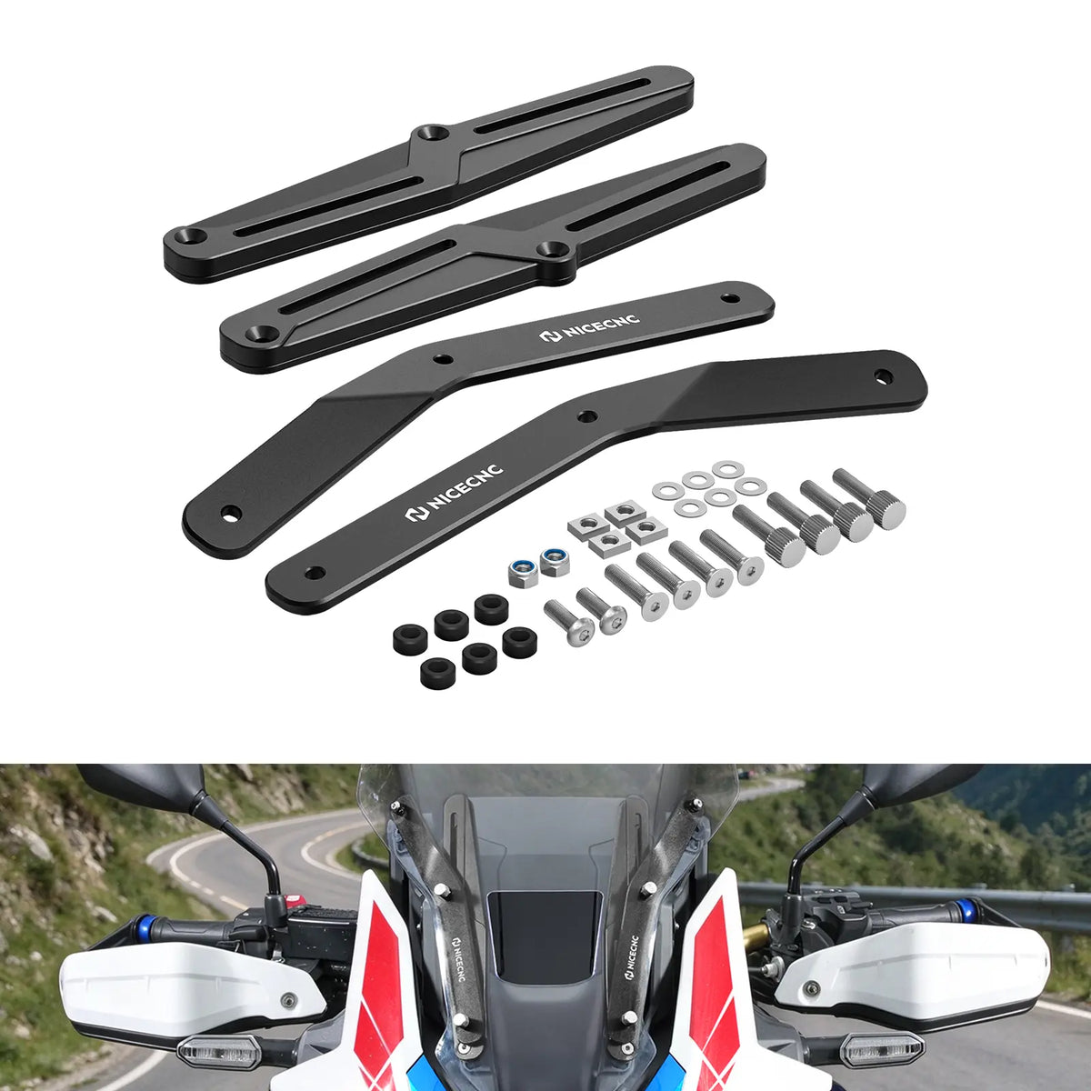 Windshield Windscreen Riser Adjuster Bracket For Honda Africa Twin CRF 1100L