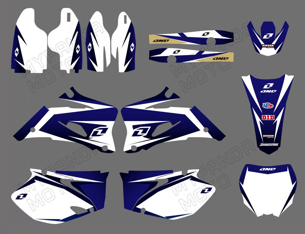 Motorcycle Team Full Decals Graphic Kit For Yamaha YZF250/YZF450 2006-2009