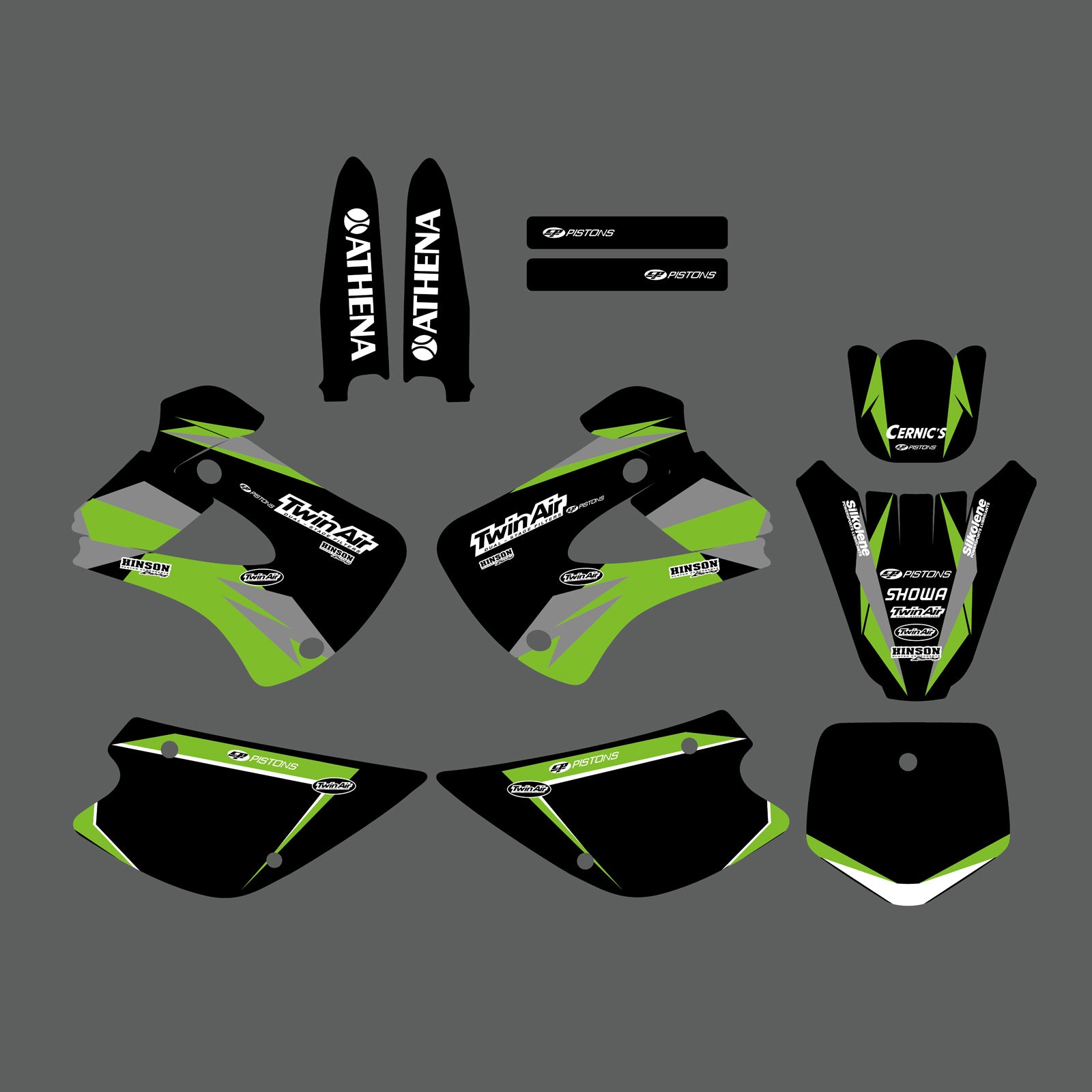 Motocross Full Graphics Background Decal Sticker Kit For KAWASAKI KX85/KX100 2001-2013