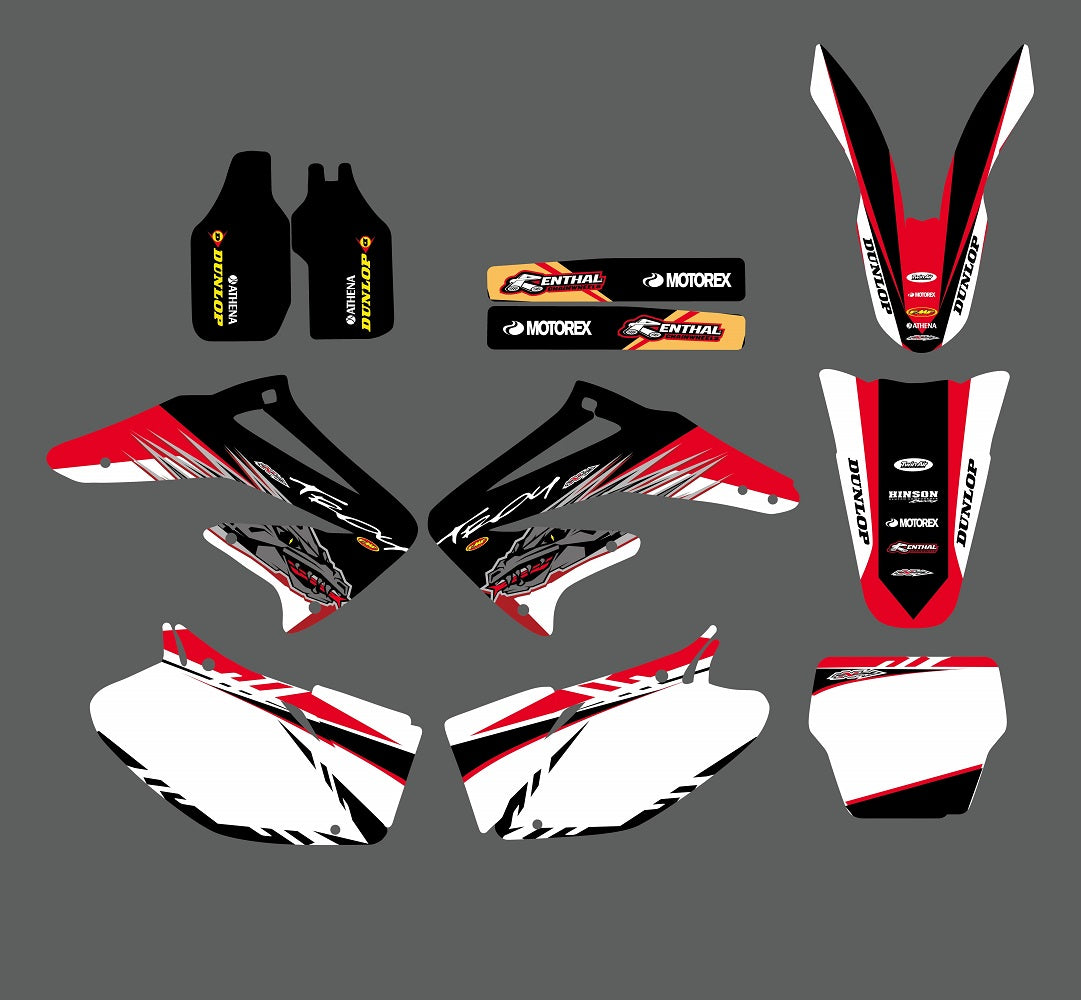 Team Graphics Backgrounds Decals Stickers For HONDA CRF450 2002-2004