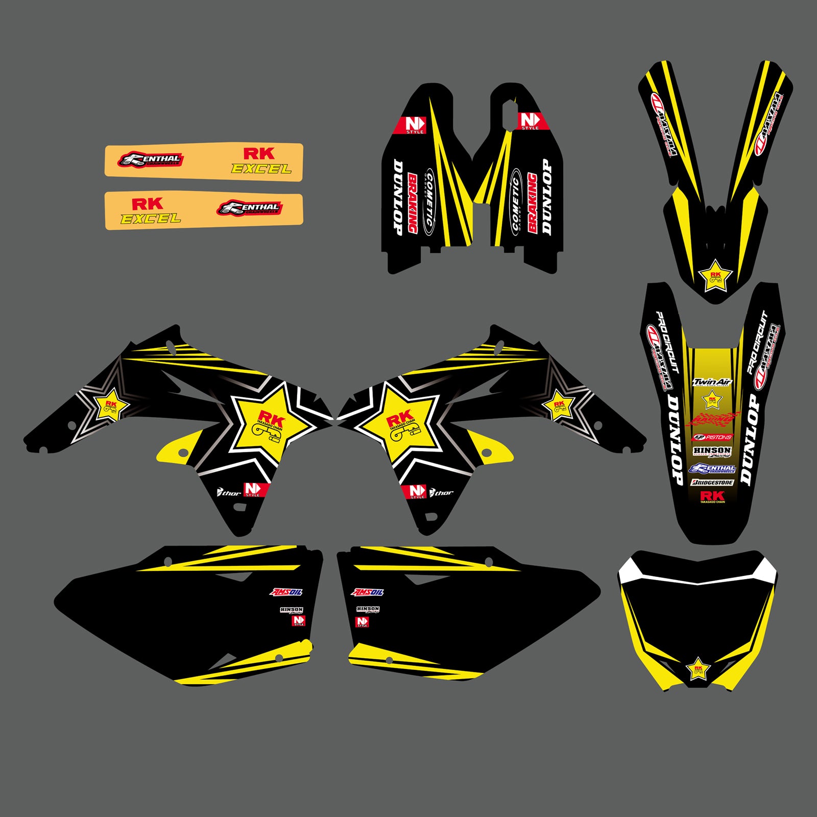 Motocross Full Graphics Background Sticker Decal Kits for SUZUKI RMZ450 2008-2017