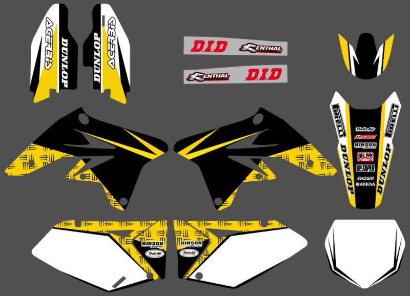 New Style Motorcycle Graphic Decal Stickers For SUZUKI RMZ250 2007-2009