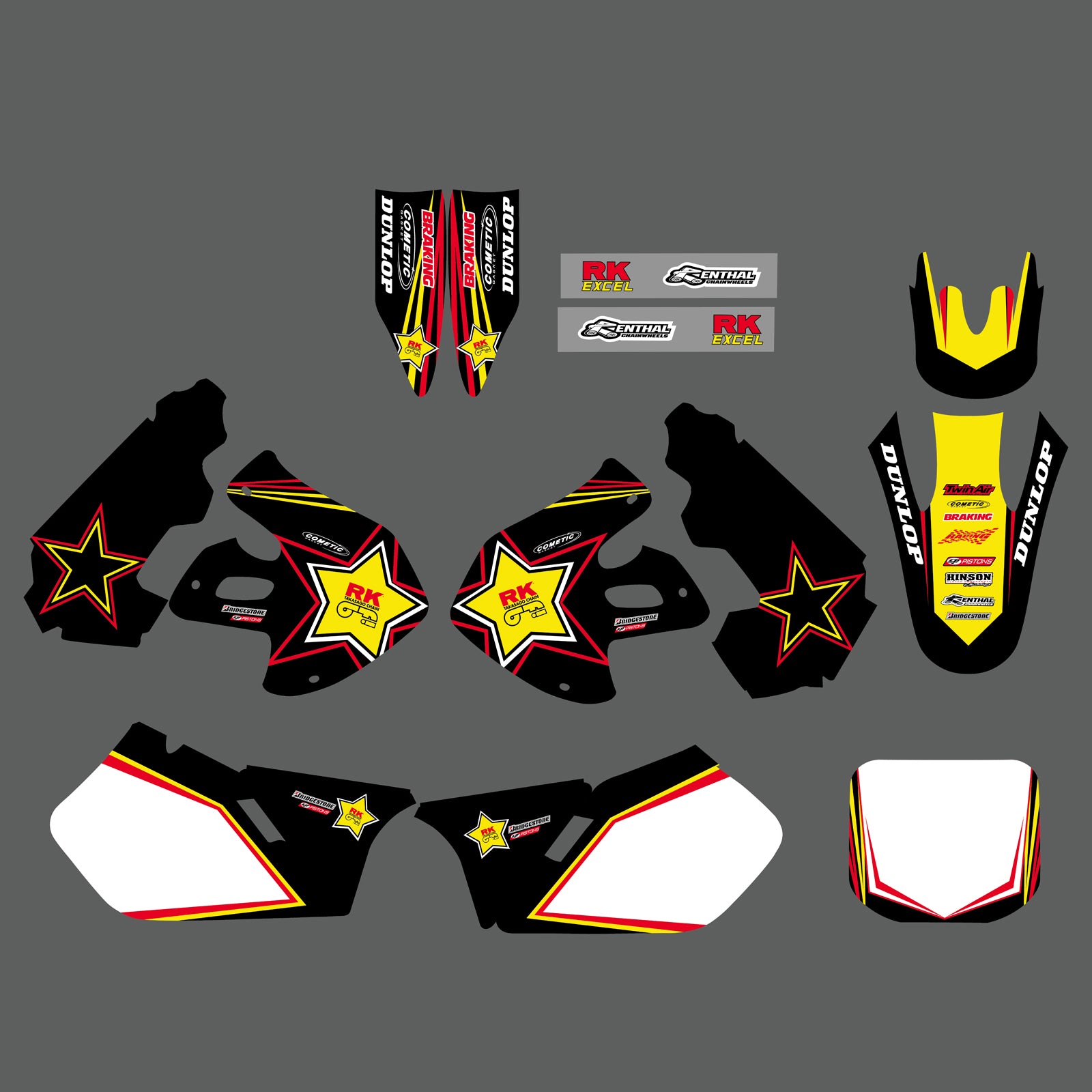 Motorcycle Full Graphic Decals Stickers For Suzuki RM125/RM250 1999-2000