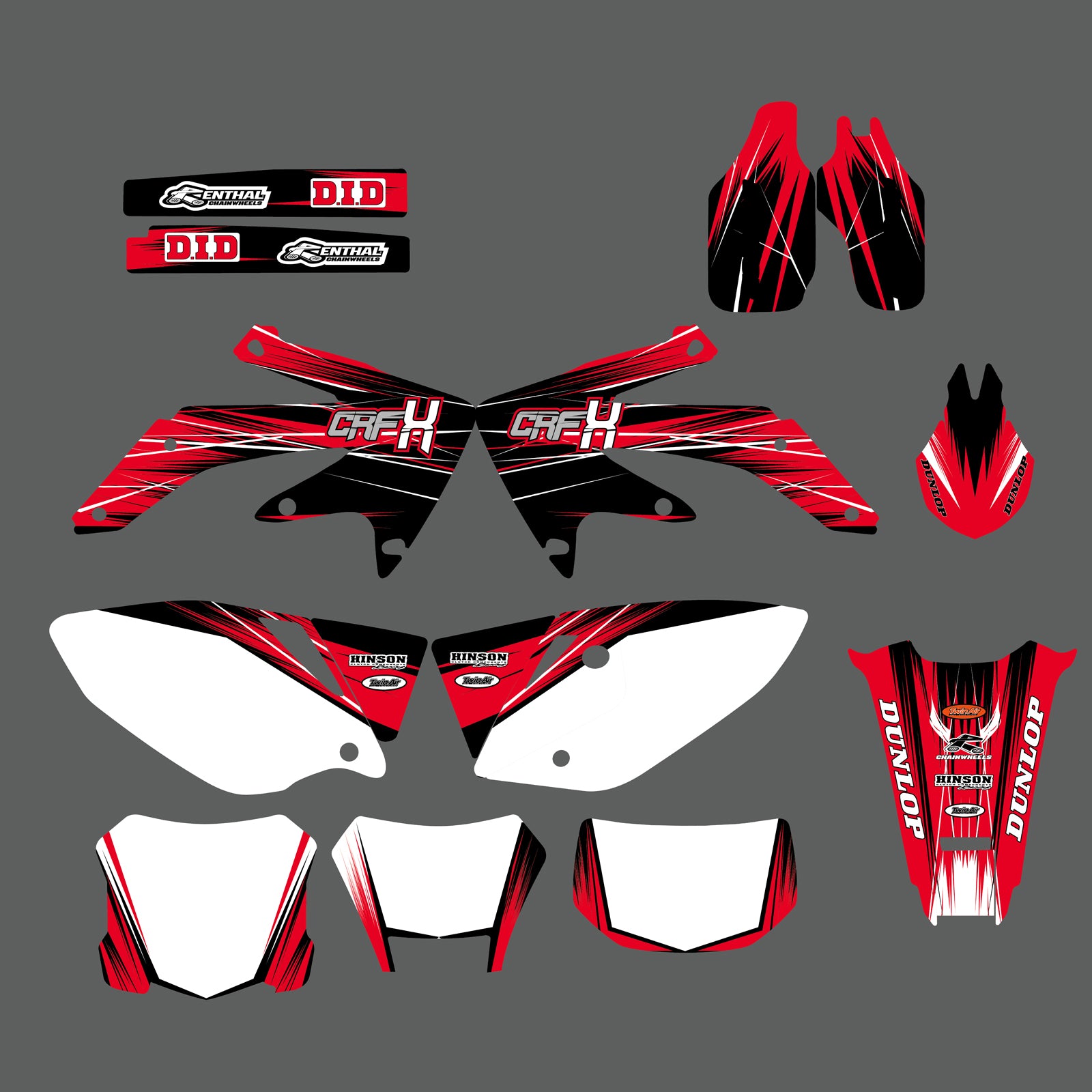 Team Graphics Decals Stickers Kit For Honda CRF450X 2005-2016