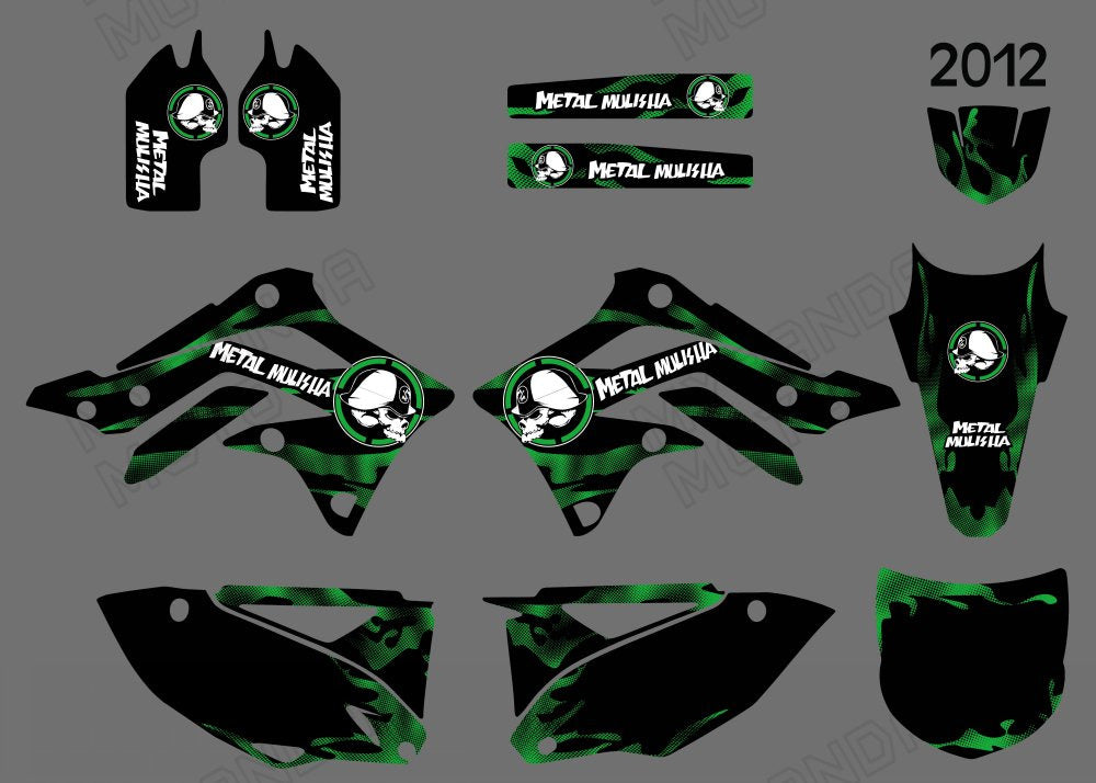 Motocross Team Graphics Deacls Stickers For Kawasaki KXF450 2012