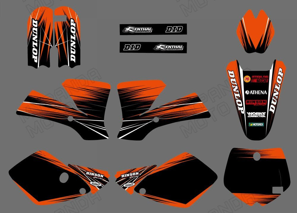 Motorcycle Graphic Decals Stickers Kit For KTM SX65 2002-2008