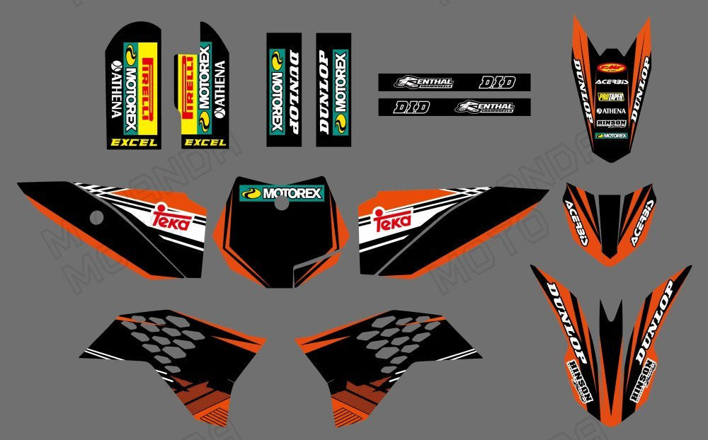 Motocross Full Graphic Decals Sticker Kit For KTM SX50 2009-2015