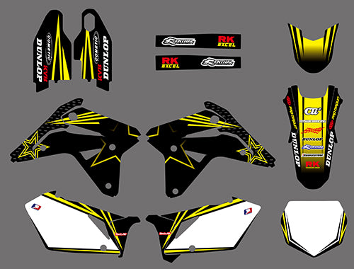 Motorcycle Team Graphics Decals Sticker Kit For Suzuki RMZ450 2007