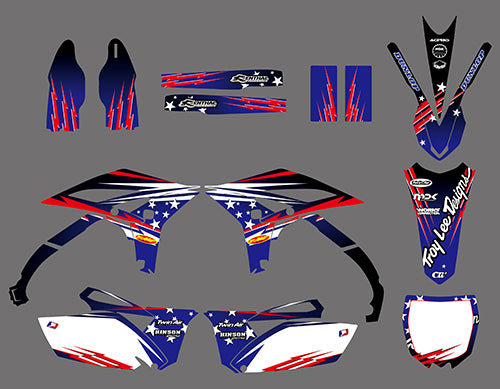 Graphics Fender Decals Stickers Kit For Yamaha YZF250 2010-2013