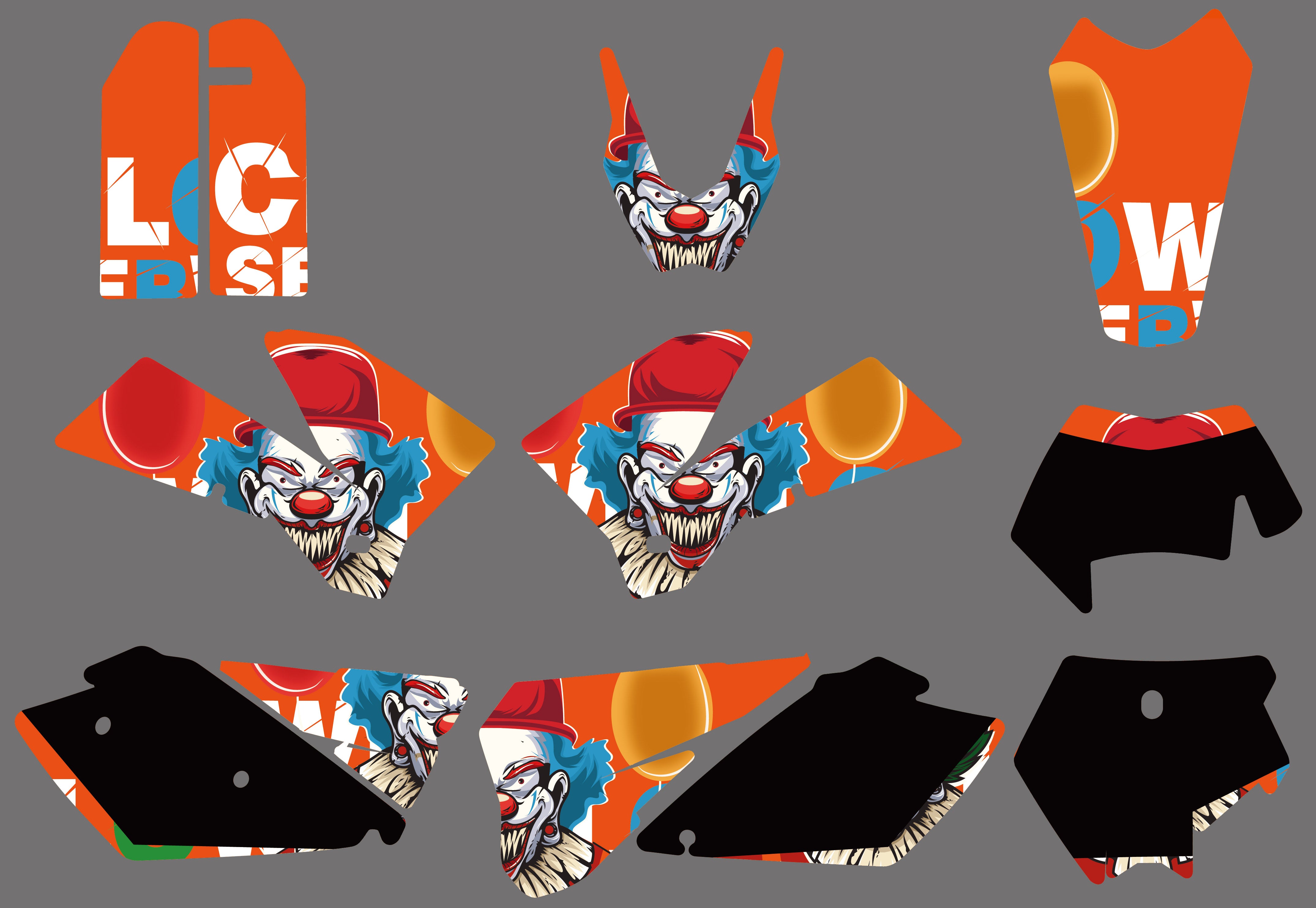 Full Graphic Decal Stickers Kit For KTM EXC 2005-2007