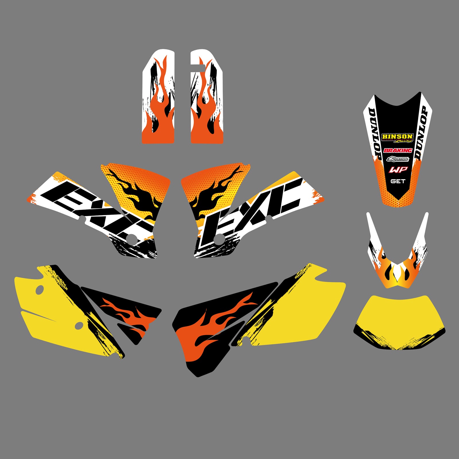 Graphics Motocross Background Fairing Decal Sticker For KTM EXC 2004
