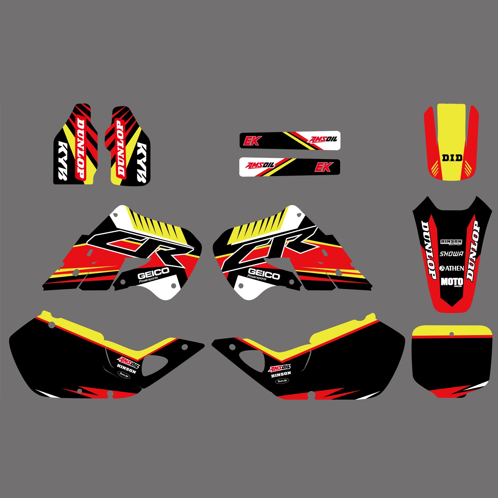 Honda Full Plastics Decals Graphics Backgrounds Stickers