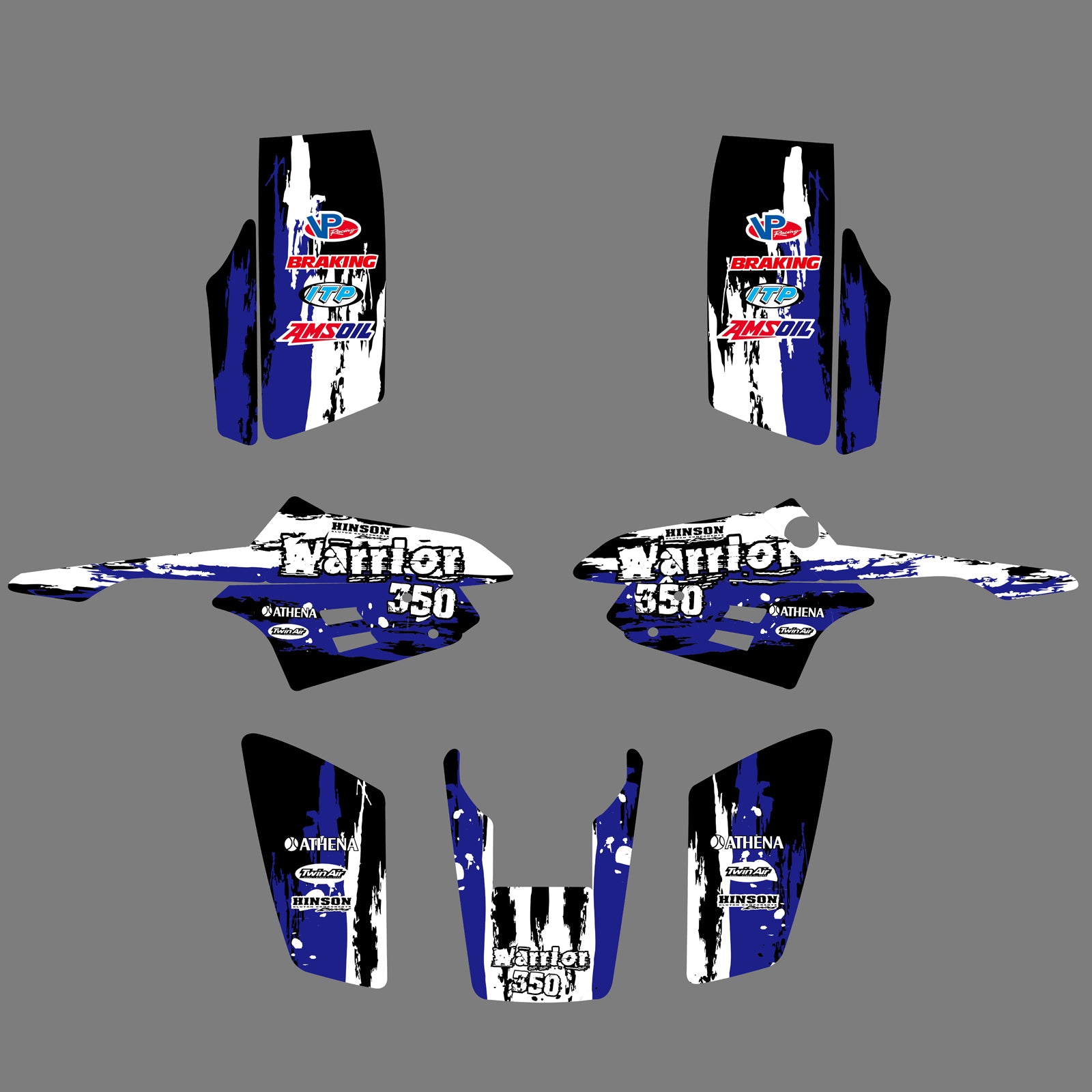 ATV Graphic Decals Protector Sticker for Yamaha Warrior 350 1987-2004