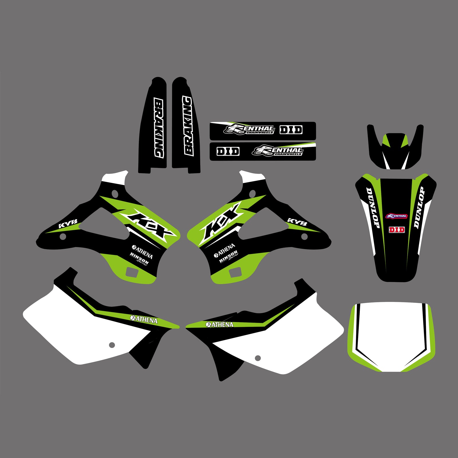 Motorcycle Protect Sticker Kit For Kawasaki KX125 KX250  94-98