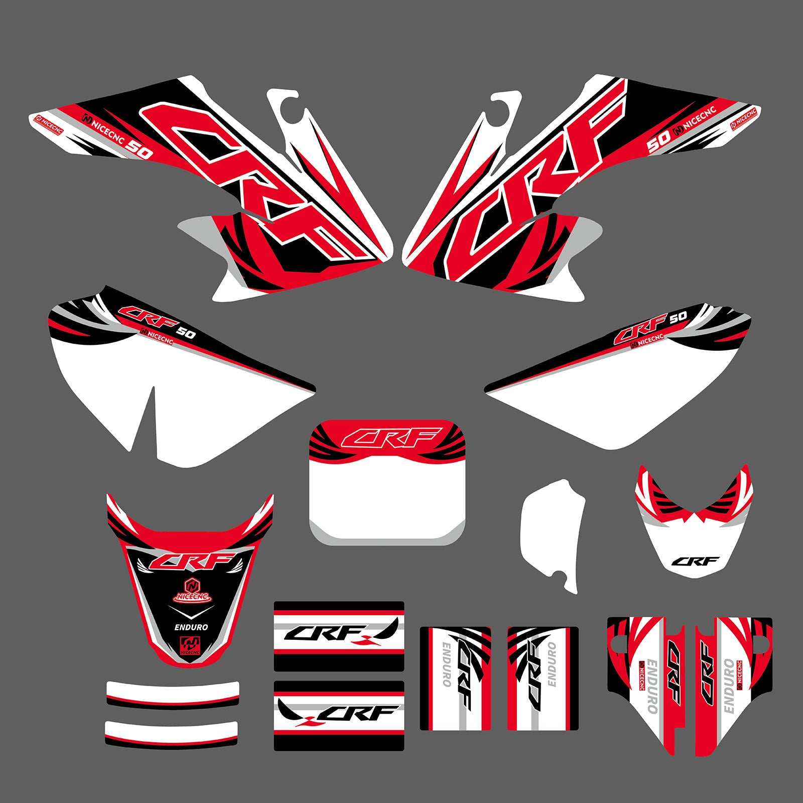 Motorcycle Full Decals Stickers Graphic Set For HONDA CRF50F 2004-2012