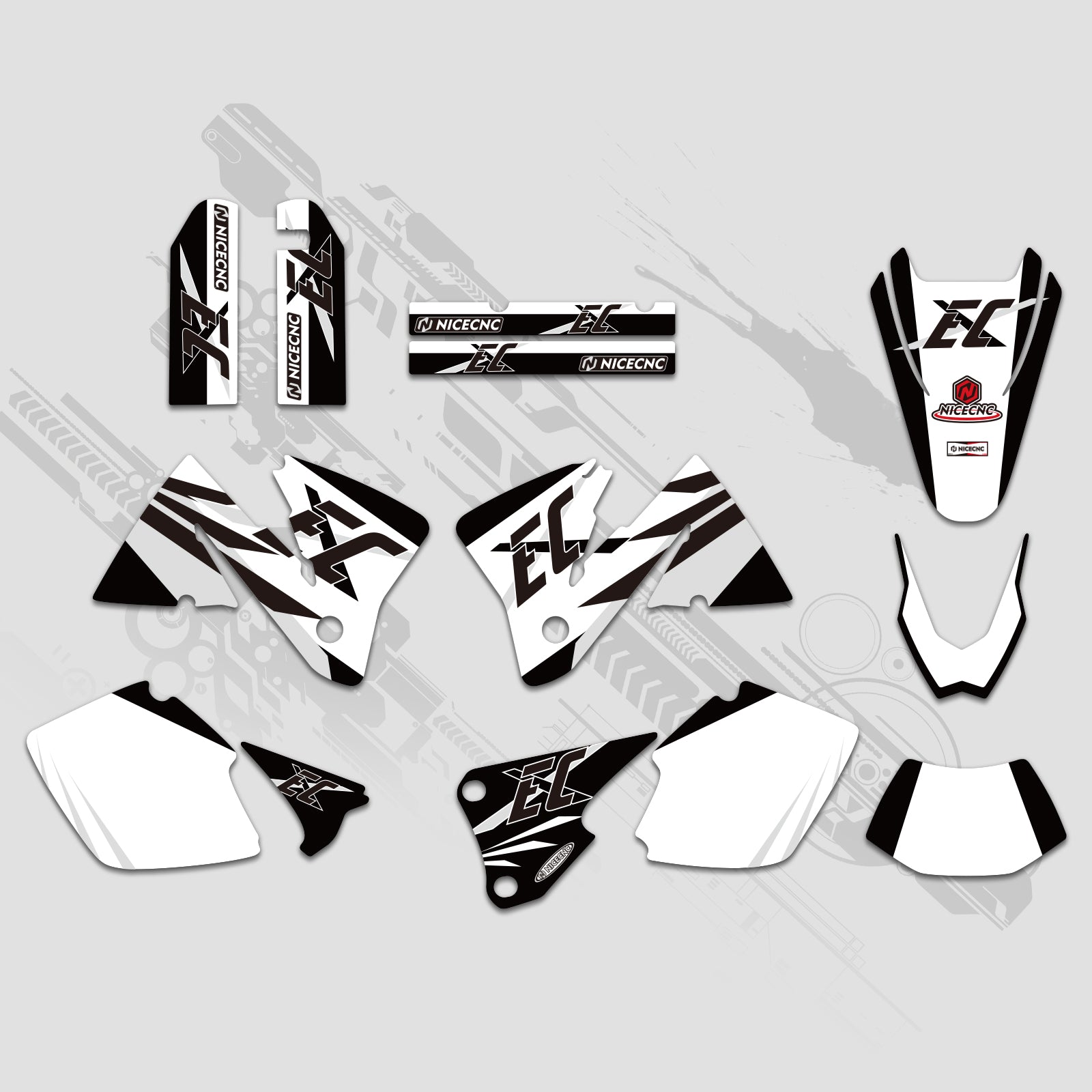 Off-Road Bike Full Graphics Decals Stickers Kit For KTM EXC 2001-2002