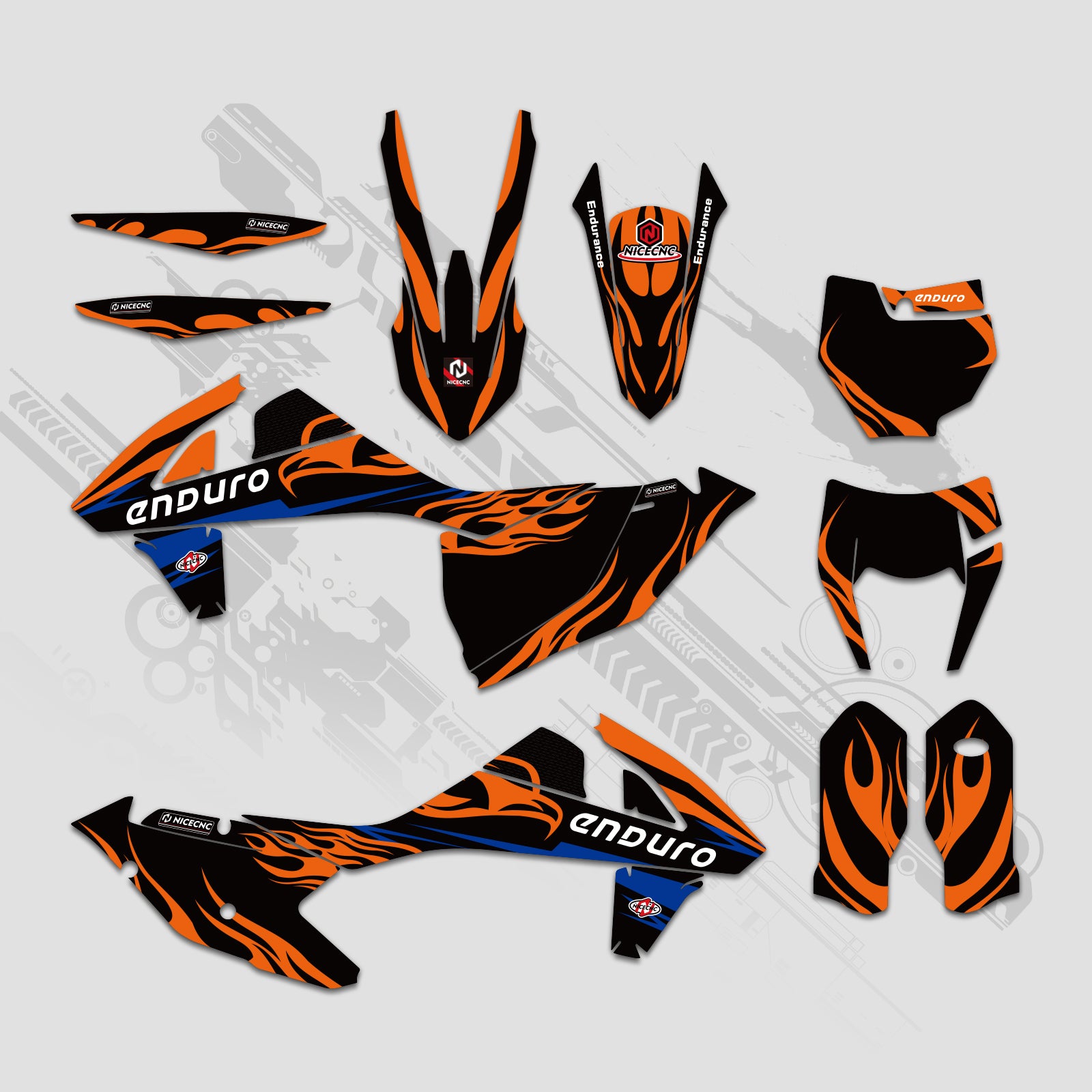 Motorcycle Full Graphics Decals Stickers Kit For KTM EXC/XC/XCF 2017-2019