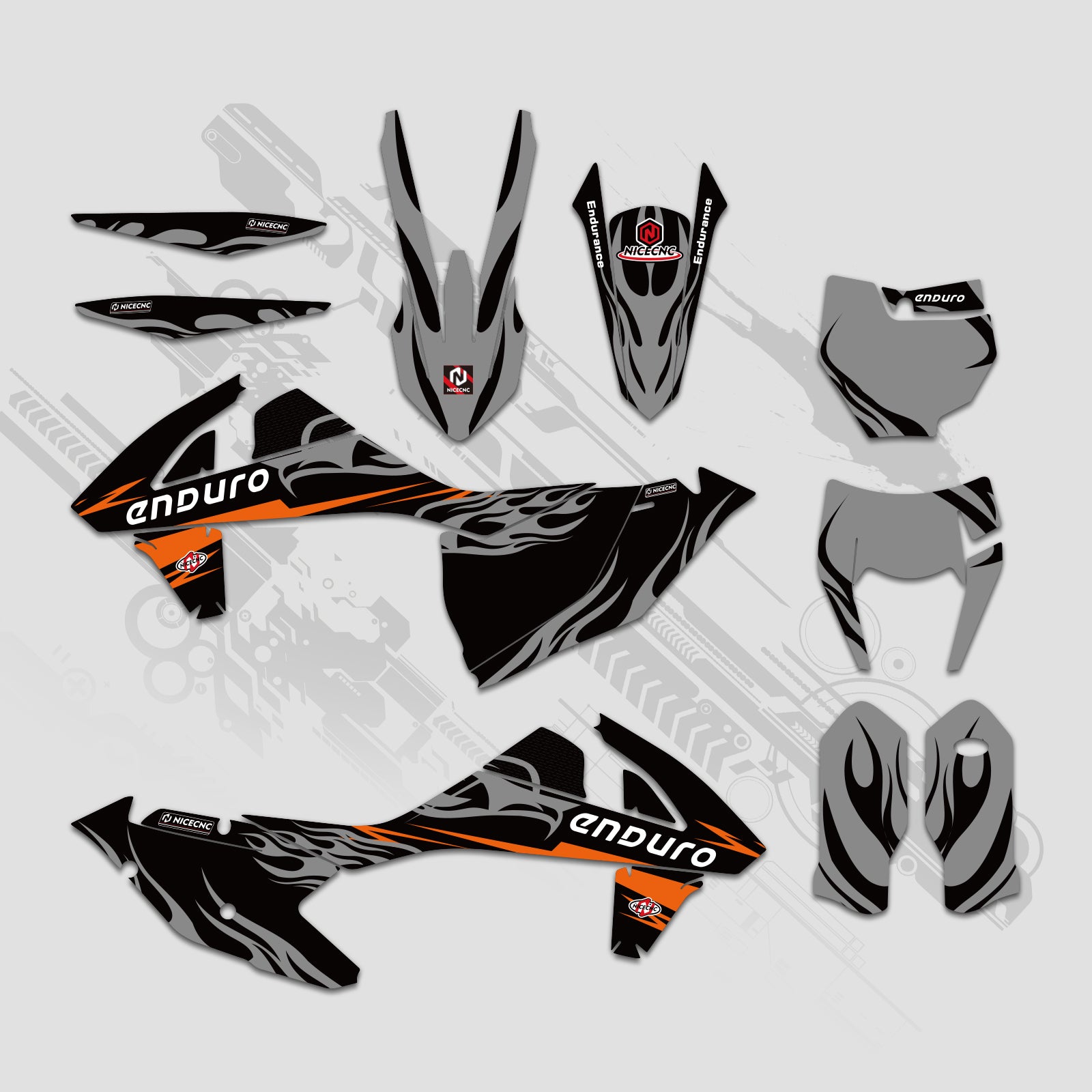 Motorcycle Full Graphics Decals Stickers Kit For KTM EXC/XC/XCF 2017-2019