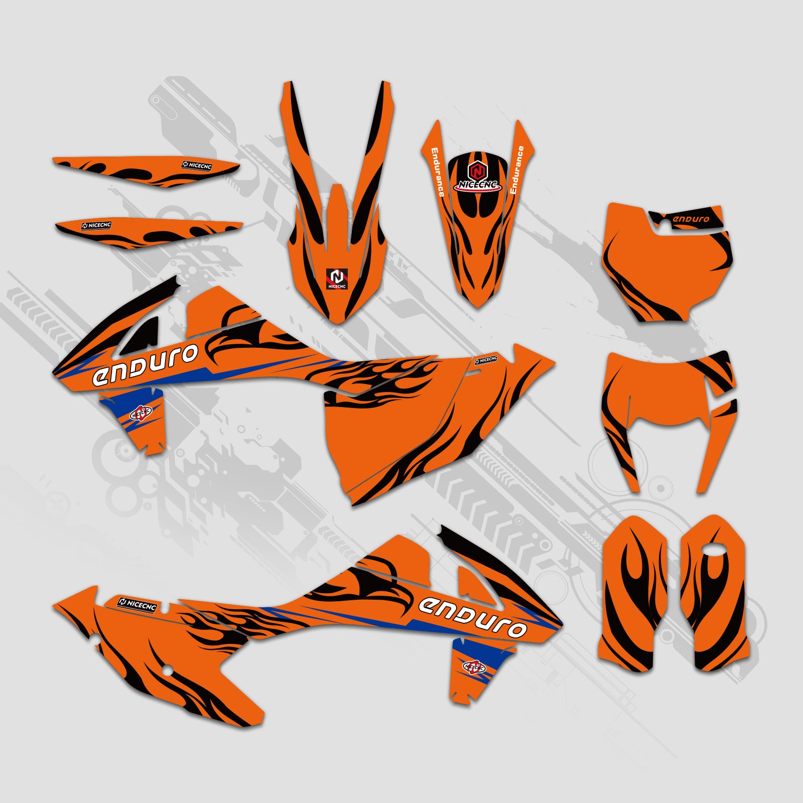 Motorcycle Full Graphics Decals Stickers Kit For KTM EXC/XC/XCF 2017-2019