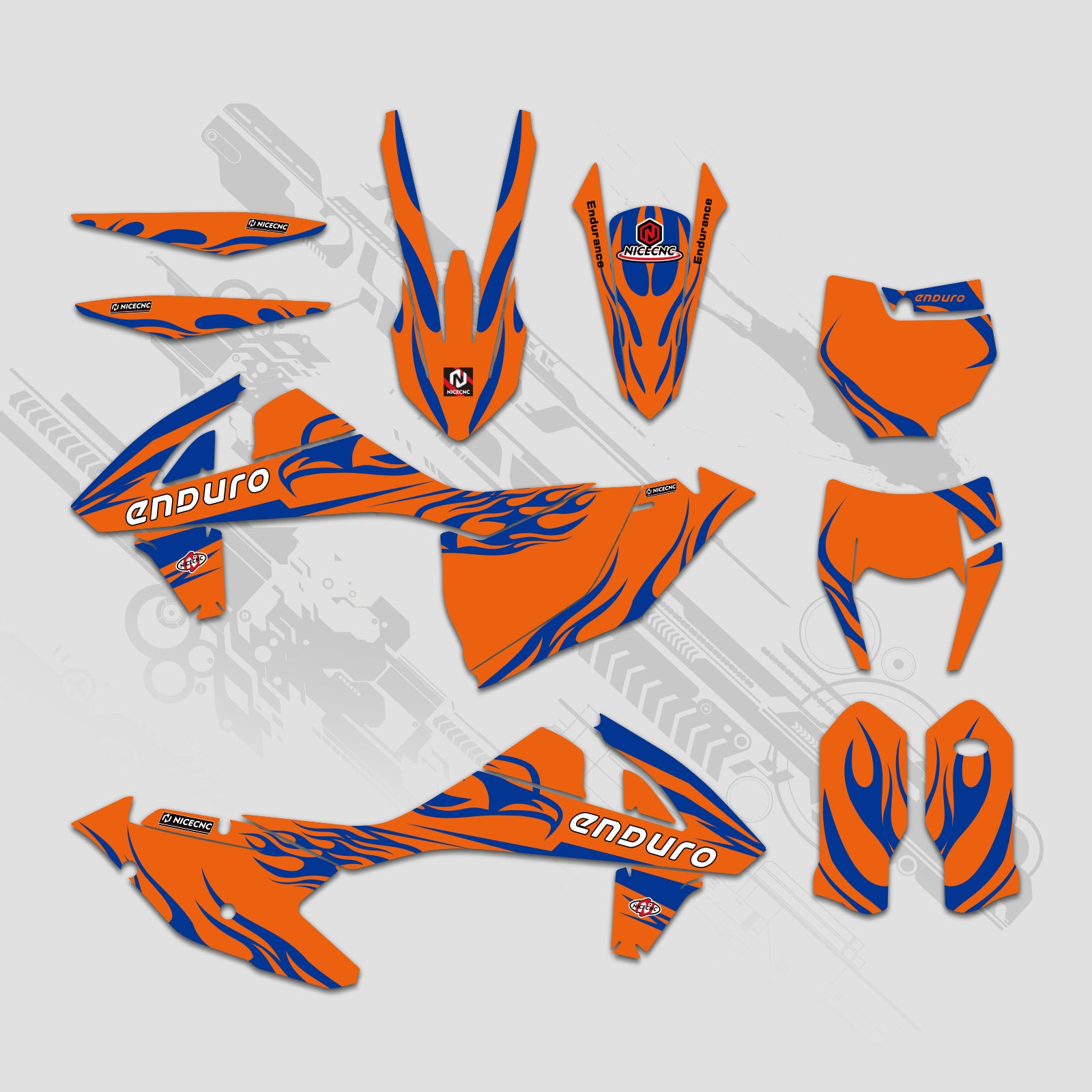 Off-Road Bike Full Graphics Decals Stickers Kit For KTM EXC/XC/XCF 2017-2019