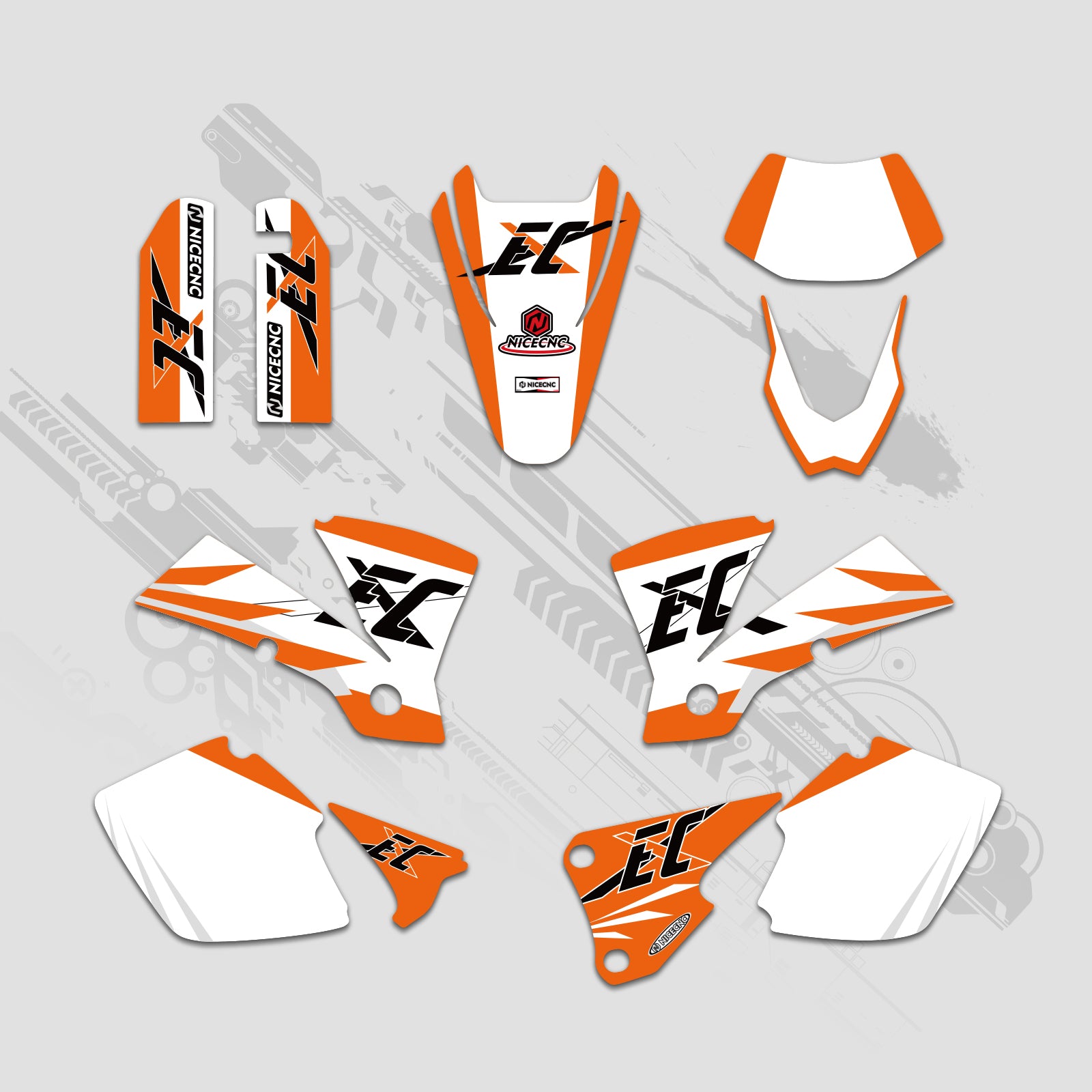 Off-Road Bike Full Graphics Decals Stickers Kit For KTM EXC 2003