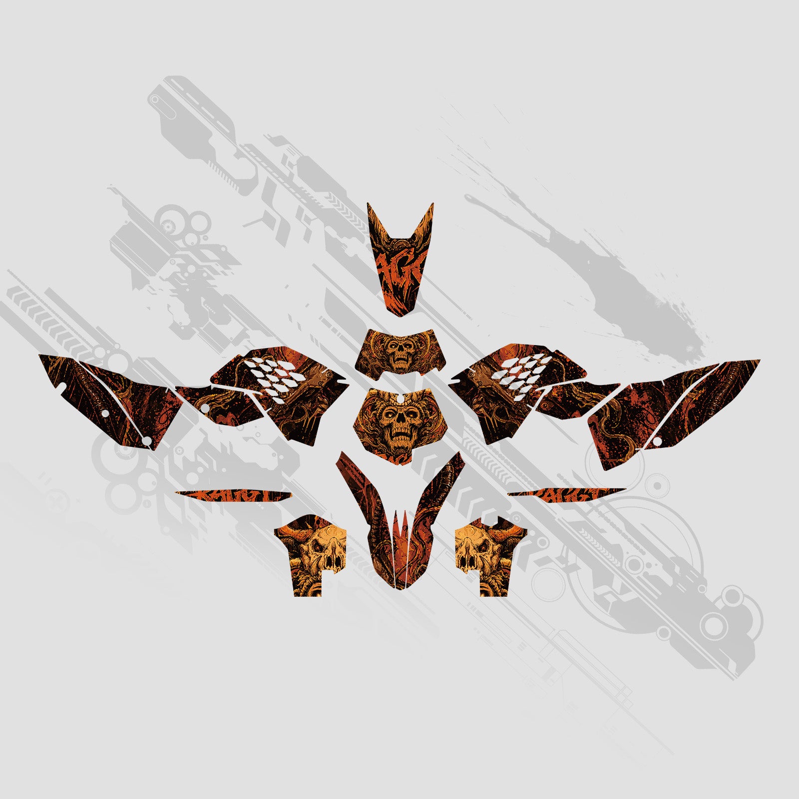 Full Graphics Decals Stickers Set For KTM EXC 2008-2011