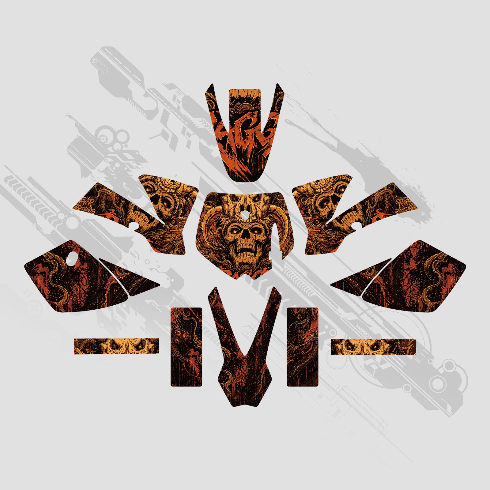 Motorcycle Full Graphics Decals Stickers Kit For KTM SX50 2002-2008