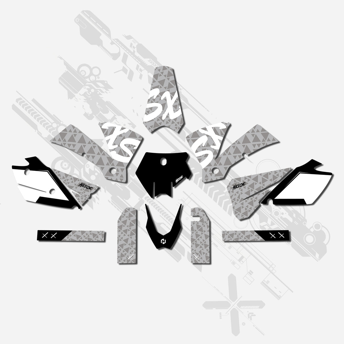 Motorcycle Full Graphics Decals Stickers Set For KTM SX 2003-2004