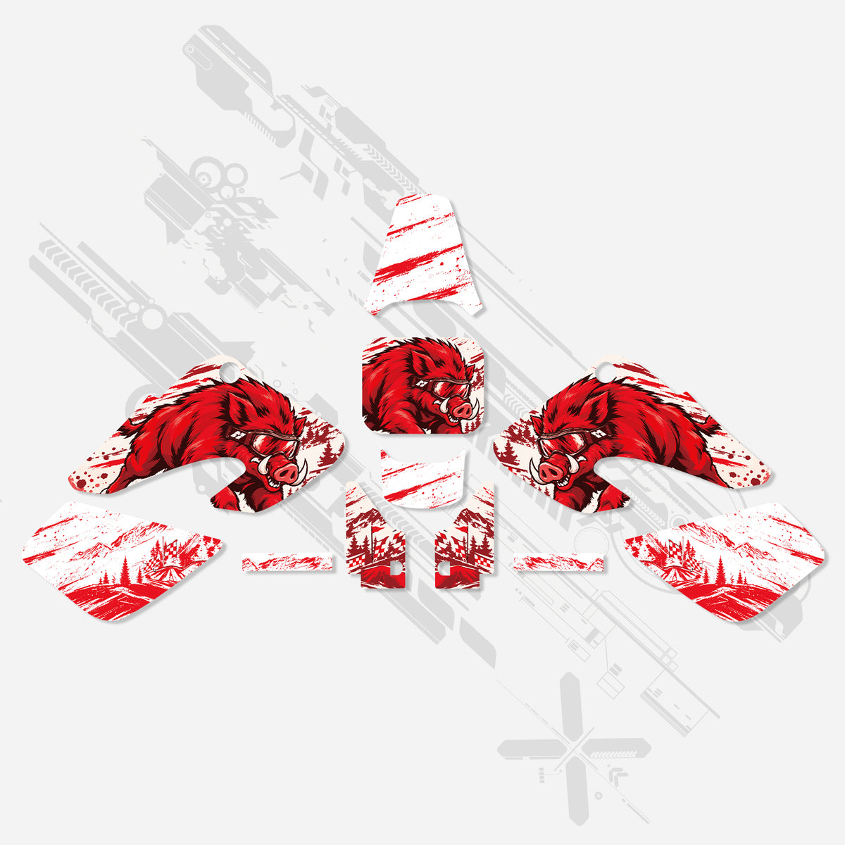 Motorcycle Full Graphics Decals Stickers Set For HONDA XR50 2000-2003