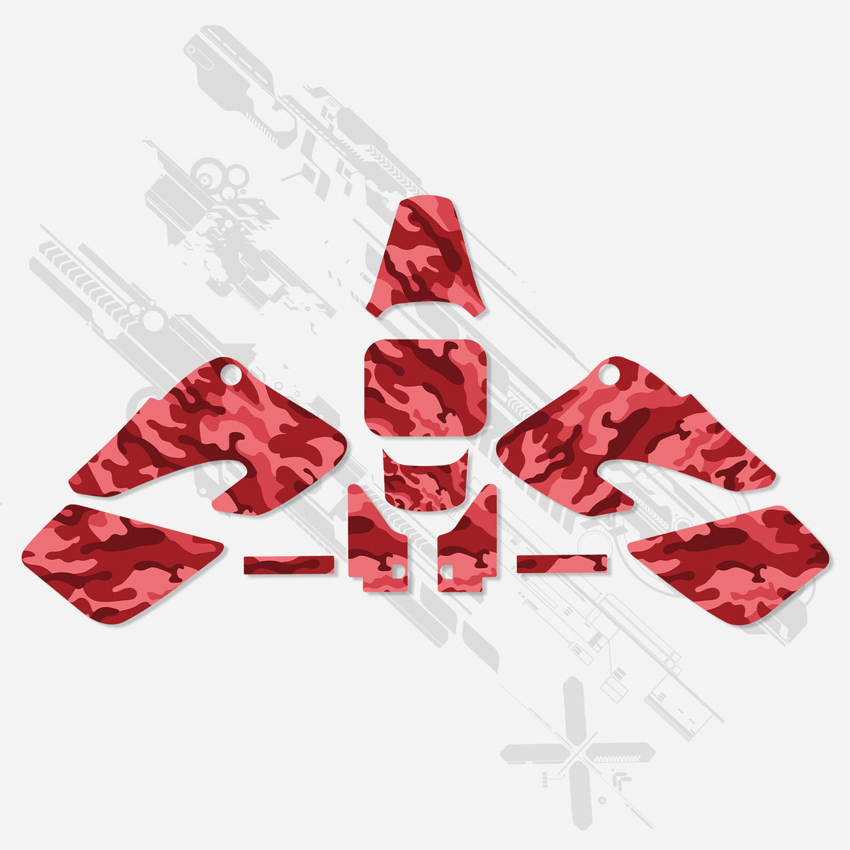 Motorcycle Full Graphics Decals Stickers Set For HONDA XR50 2000-2003