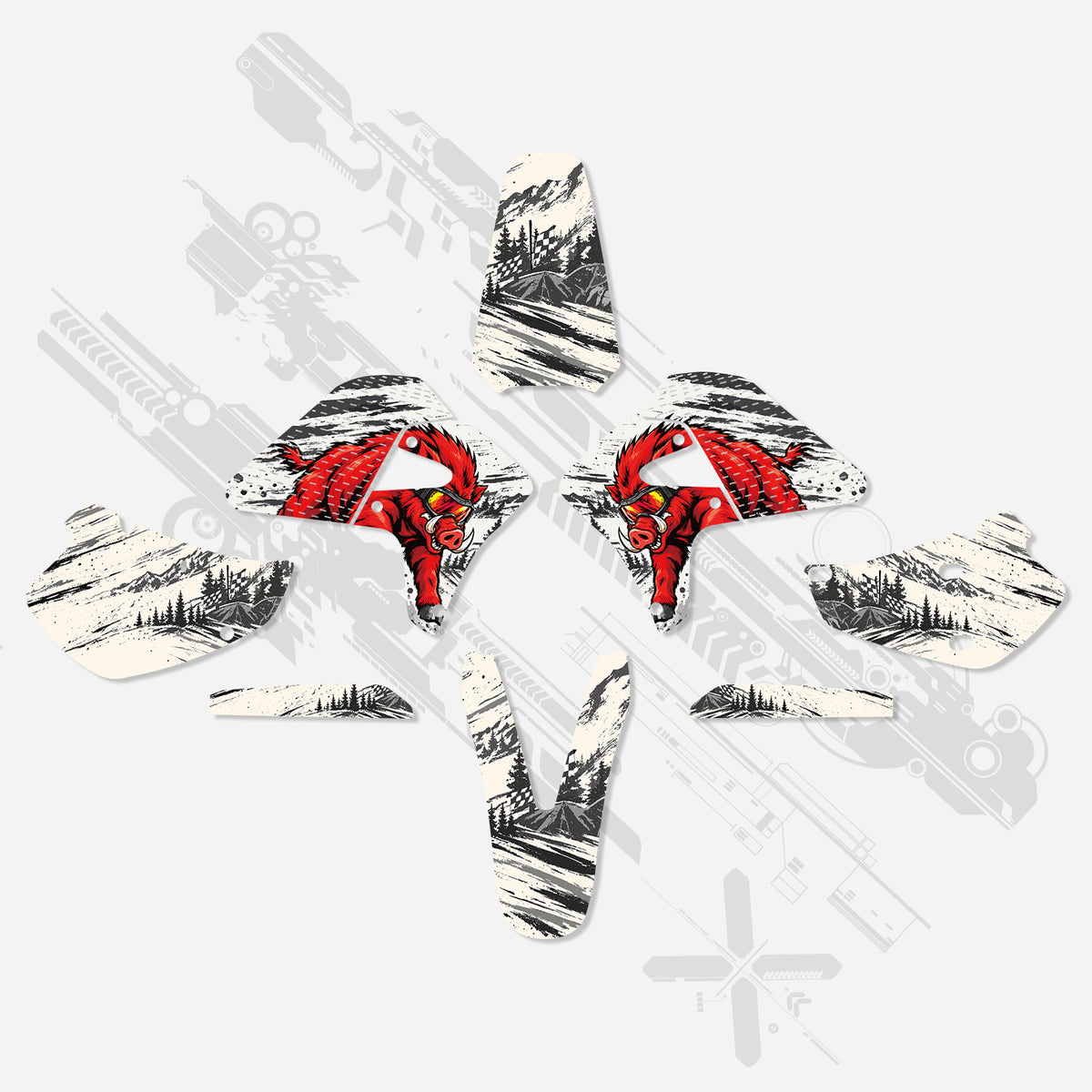 Motorcycle Full Graphics Decals Stickers Set For HONDA XR650R 2000-2009