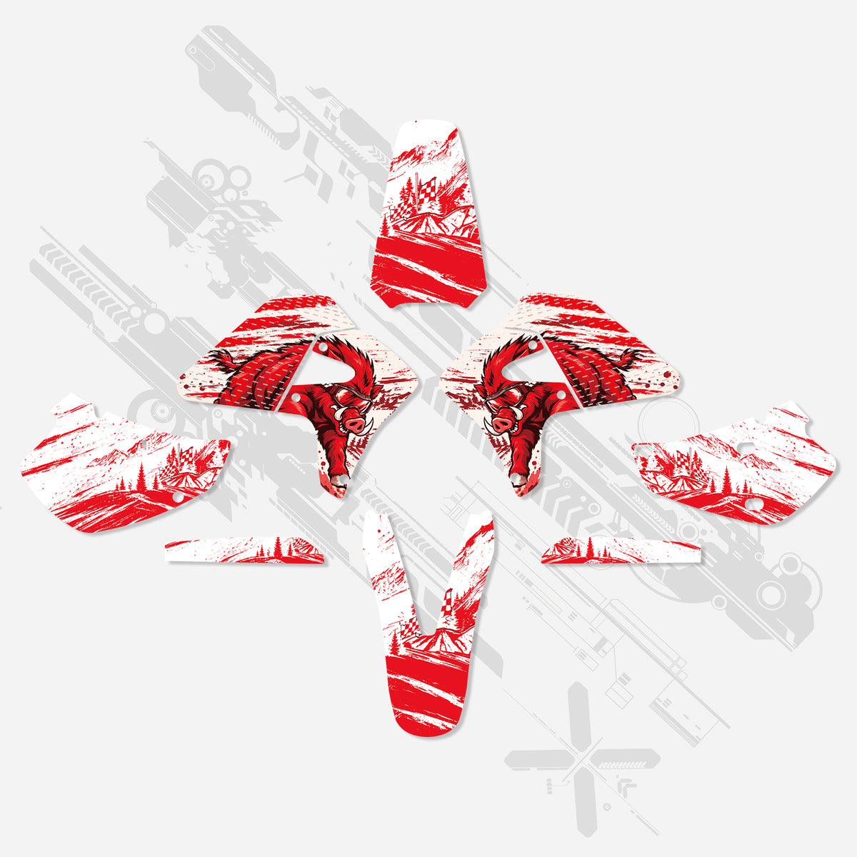 Motorcycle Full Graphics Decals Stickers Set For HONDA XR650R 2000-2009