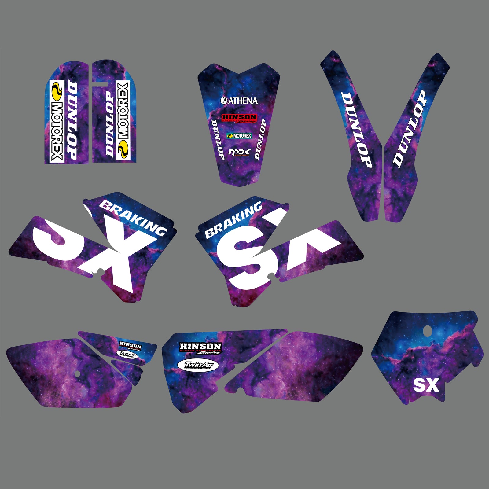 Motocross Full Fairing Graphics Background Sticker Decal Kits for KTM SX85 2006-2012