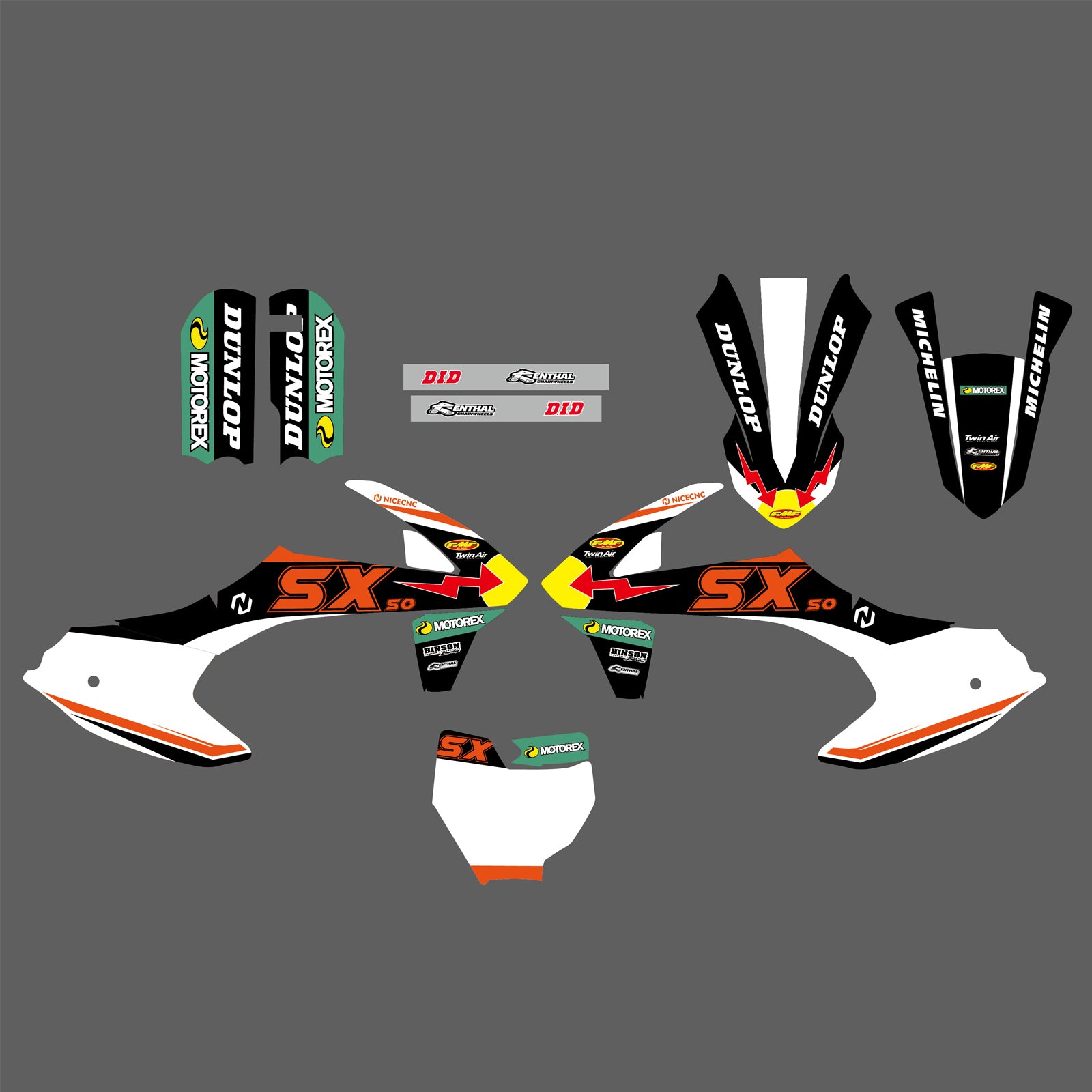Team Graphics Backgrounds Decals Stickers for KTM SX50 2016-2022