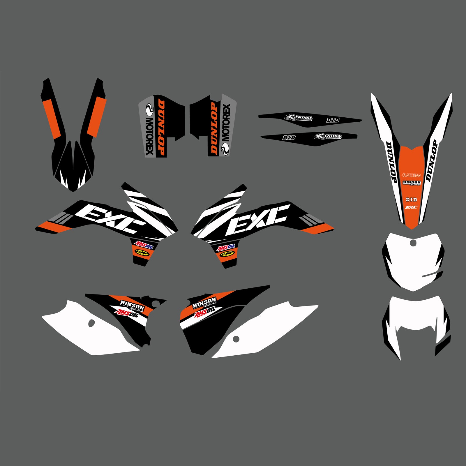 Team Graphics Background Decals Stickers For KTM EXC/XC-W/XCF-W 2014-2016