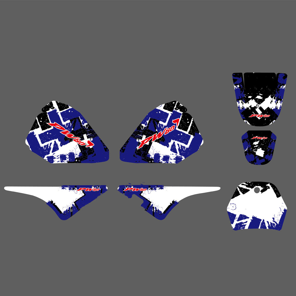 Motorcycle Background Decals Team Graphics Stickers For Yamaha PW80 1983-2013