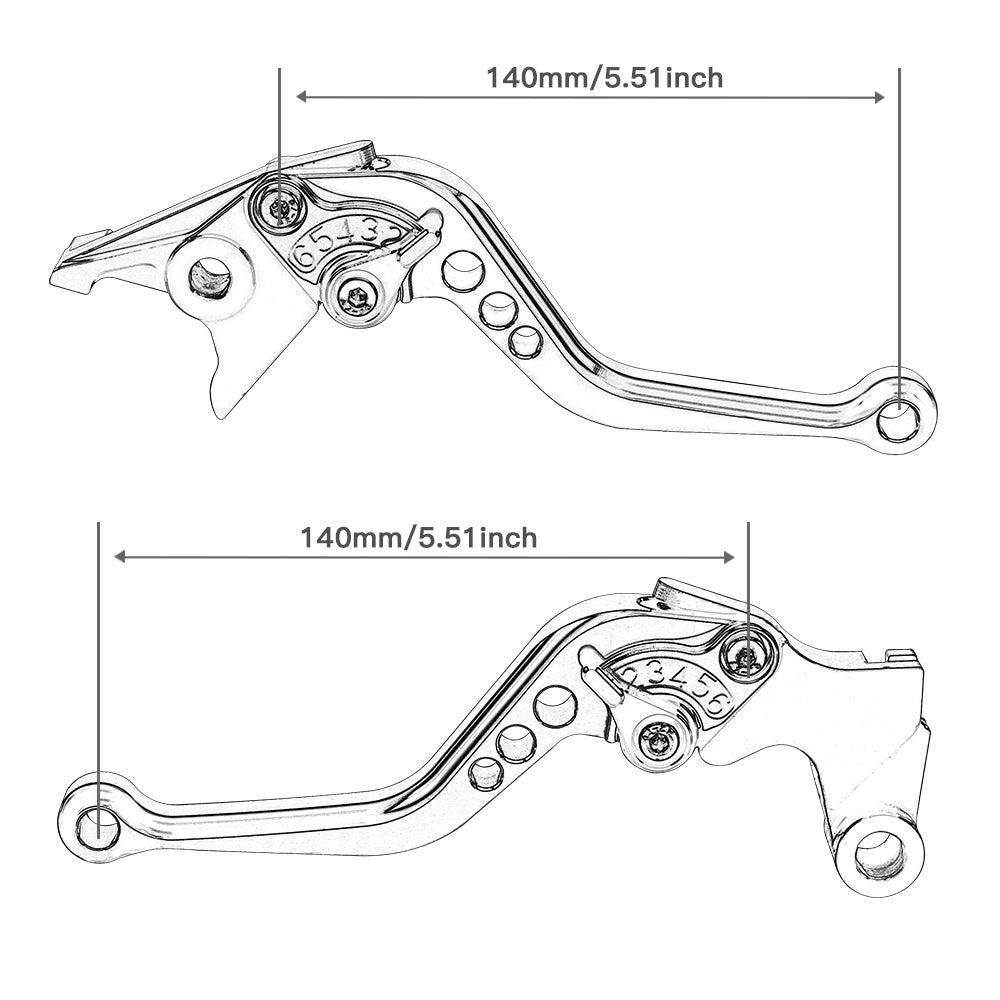 NICECNC 5.51" Short Brake Lever Clutch Levers For Yamaha WR125X WR125R 2009-2014
