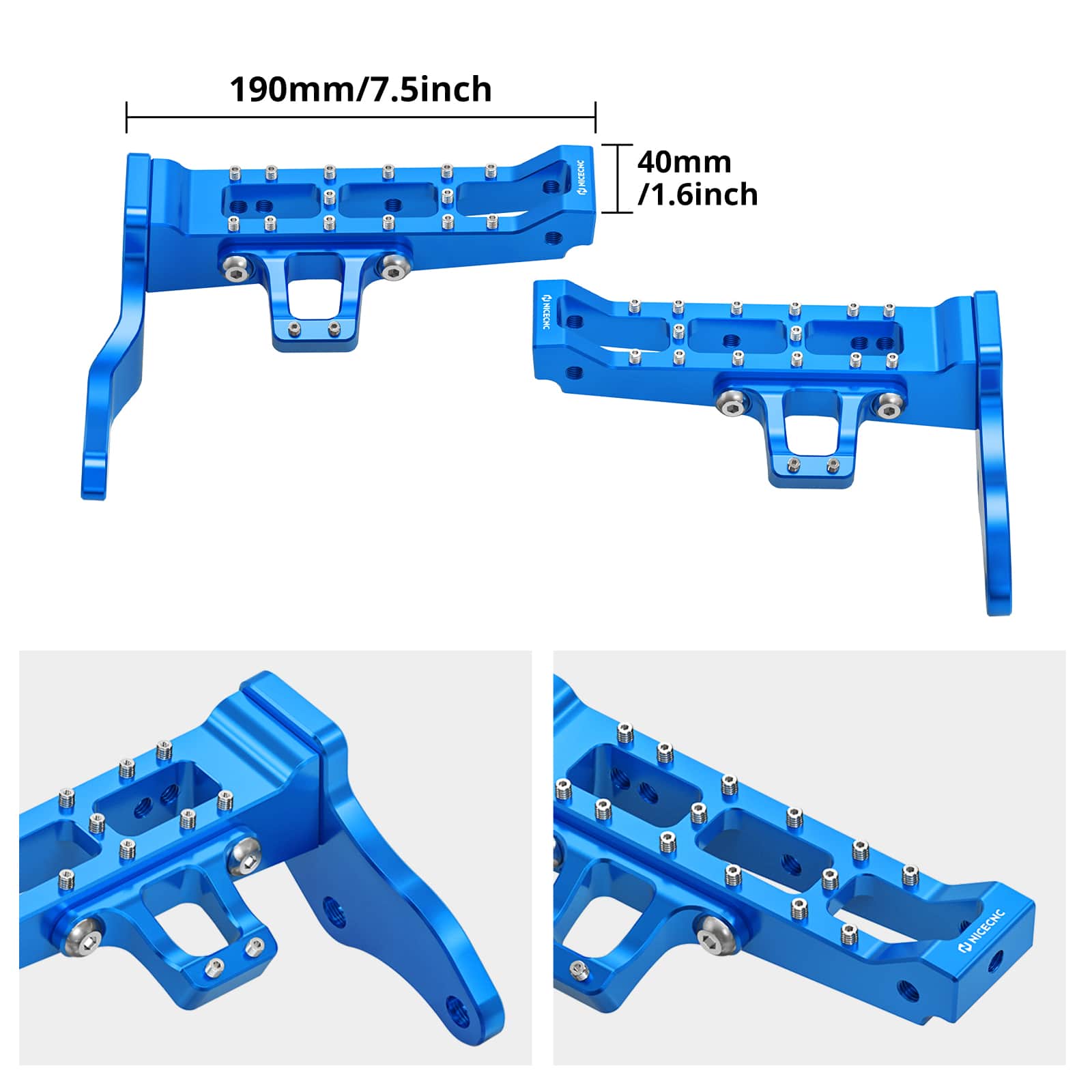 ATV Extended Wider Foot Pegs Pedals For Yamaha Banshee 350 1987-2006