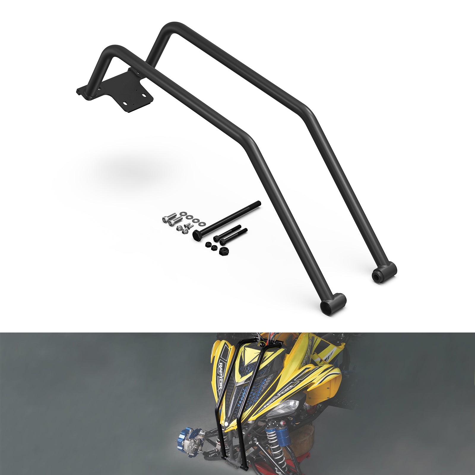 ATV Front Bumper GPS Road-Book Spotlight Mount For Yamaha Raptor 700 R 2006-2026