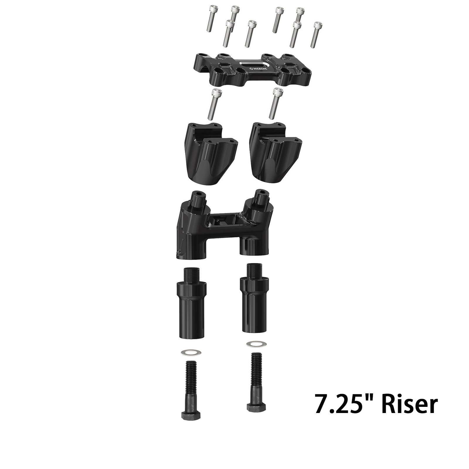 Handlebar Risers + Speedo Gauge Relocation Bracket Kit For Harley Road Glide 2015-2023