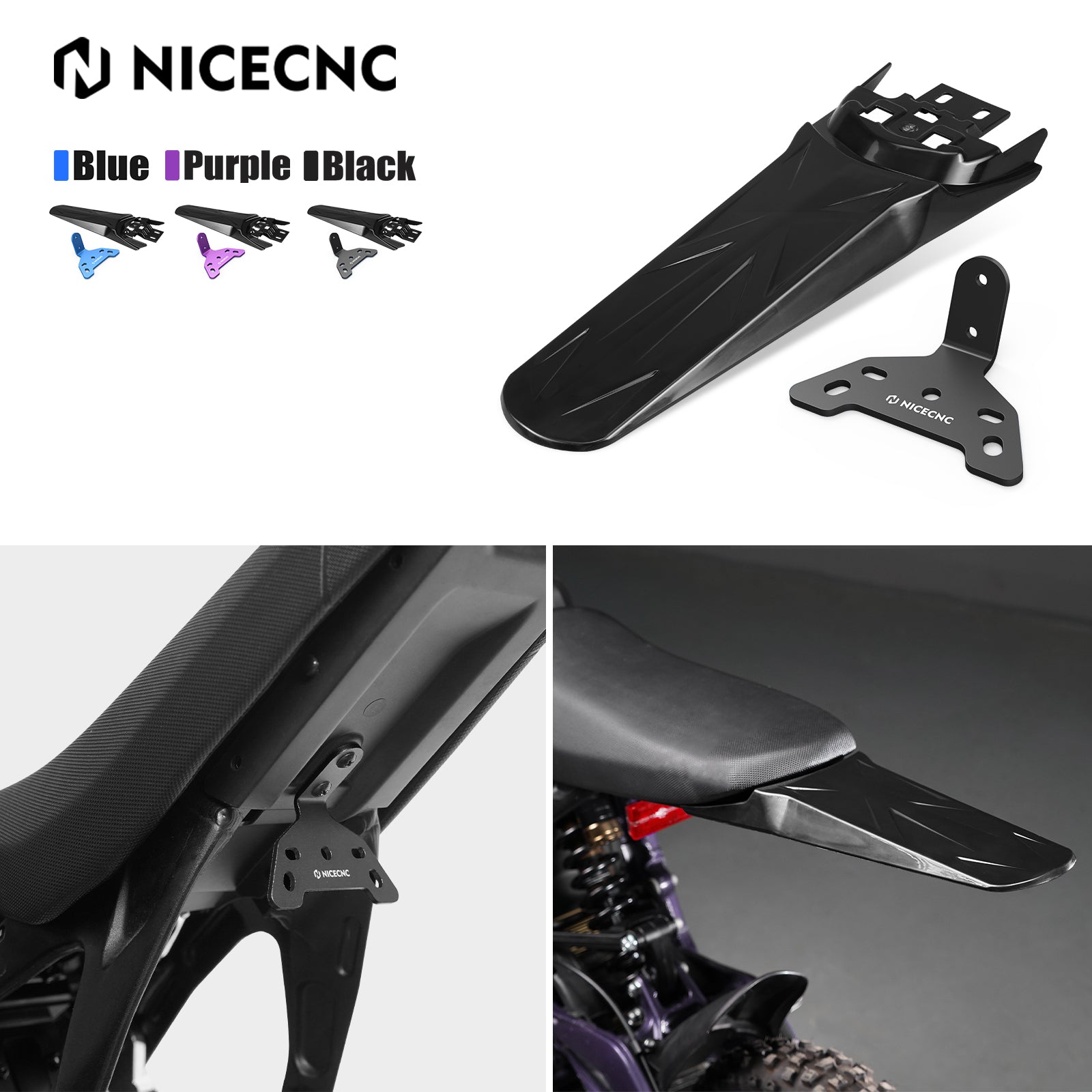 Tail Light Mounting Bracket & Extended Rear Fender For Surron Light Bee X/ S