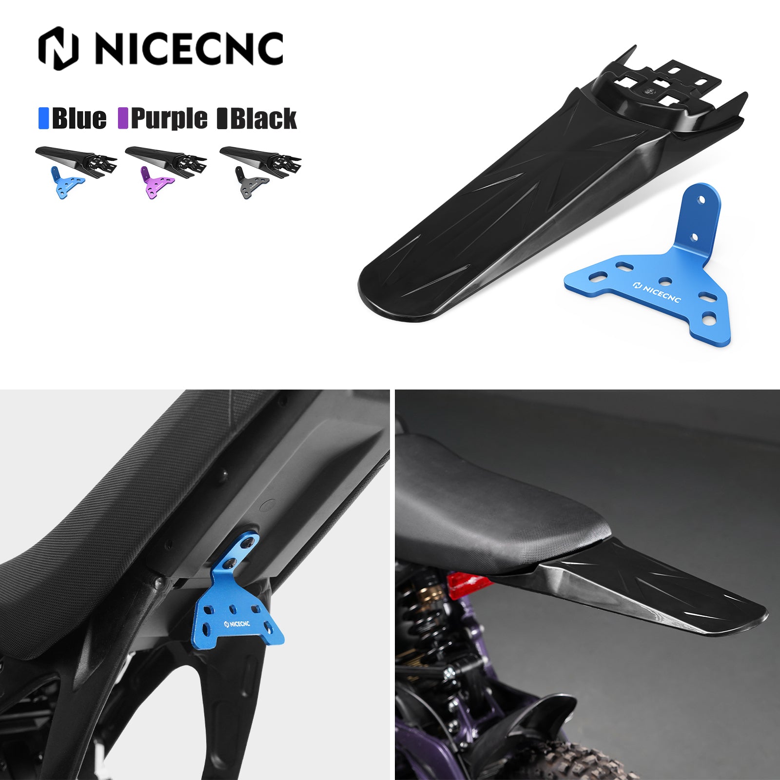 Tail Light Mounting Bracket & Extended Rear Fender For Surron Light Bee X/ S